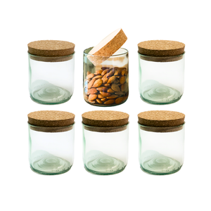 Eco-friendly gifts made with recyclable glassware, Upcycled Top Cut Wine Bottle Jar,