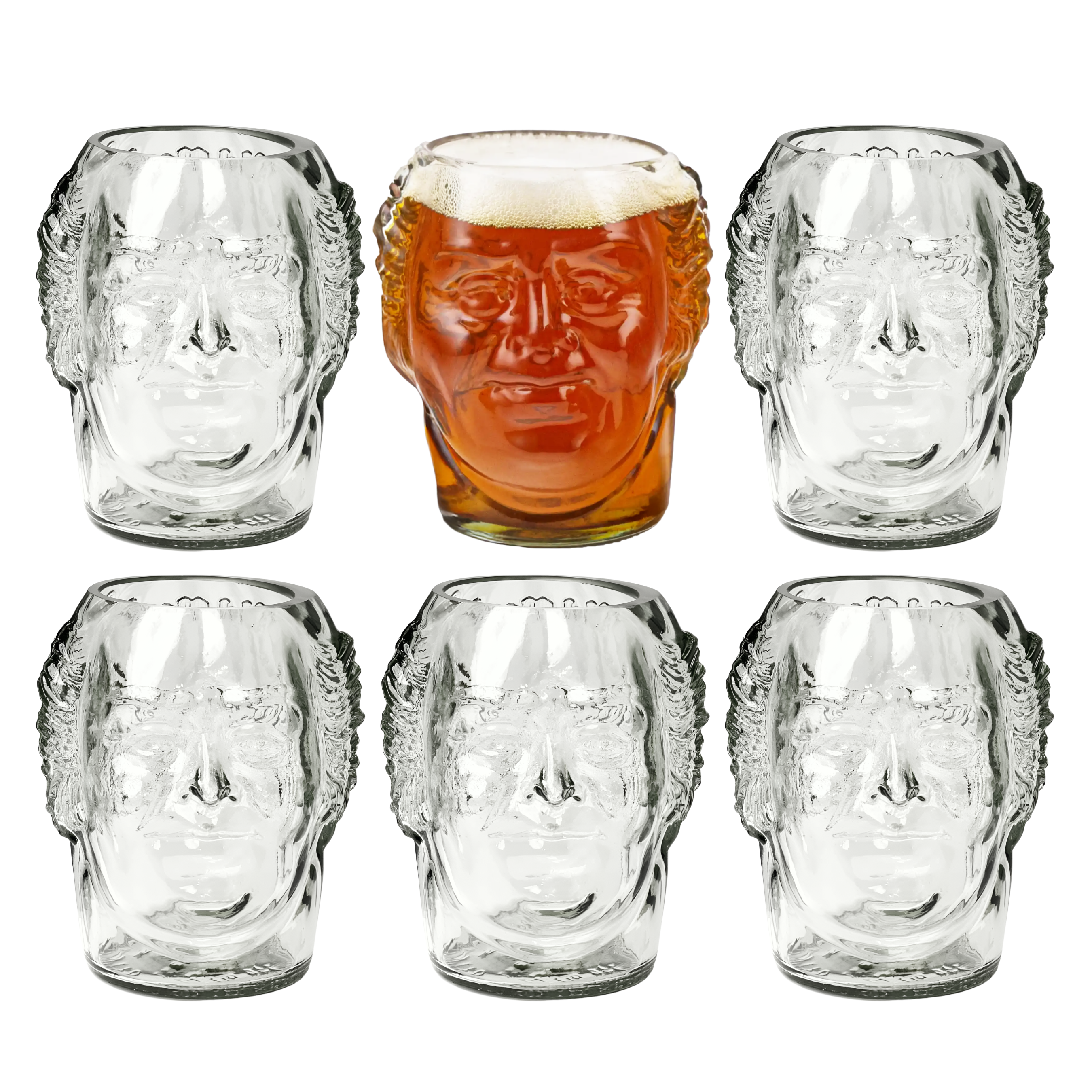 Eco-friendly gifts made with recyclable glassware, Old Monk Drinking Glass Skull