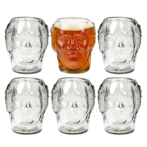 Eco-friendly gifts made with recyclable glassware, Old Monk Drinking Glass Skull