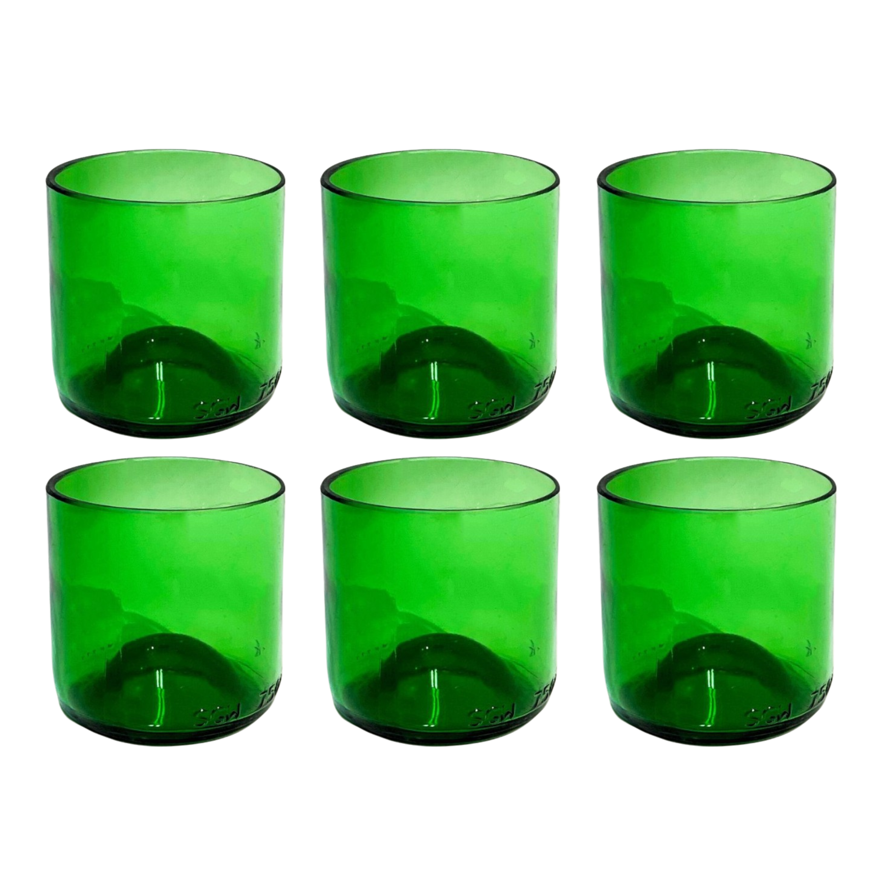 Eco-friendly gifts made with recyclable glassware, Wine Green glasses 9 oz