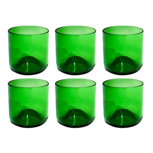 Eco-friendly gifts made with recyclable glassware, Wine Green glasses 9 oz