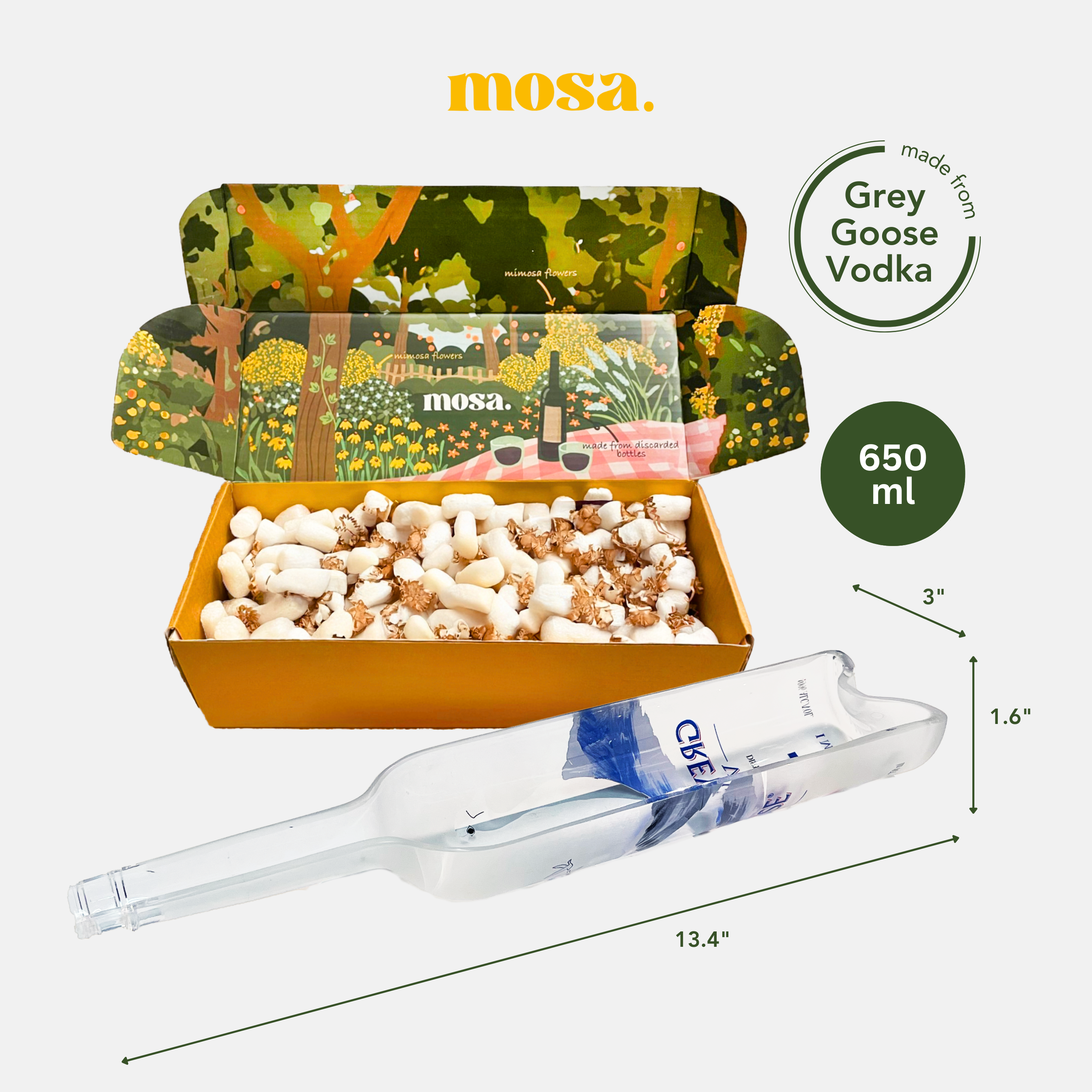 Eco-friendly gifts made with recyclable glassware, Grey Goose Bottle Platter