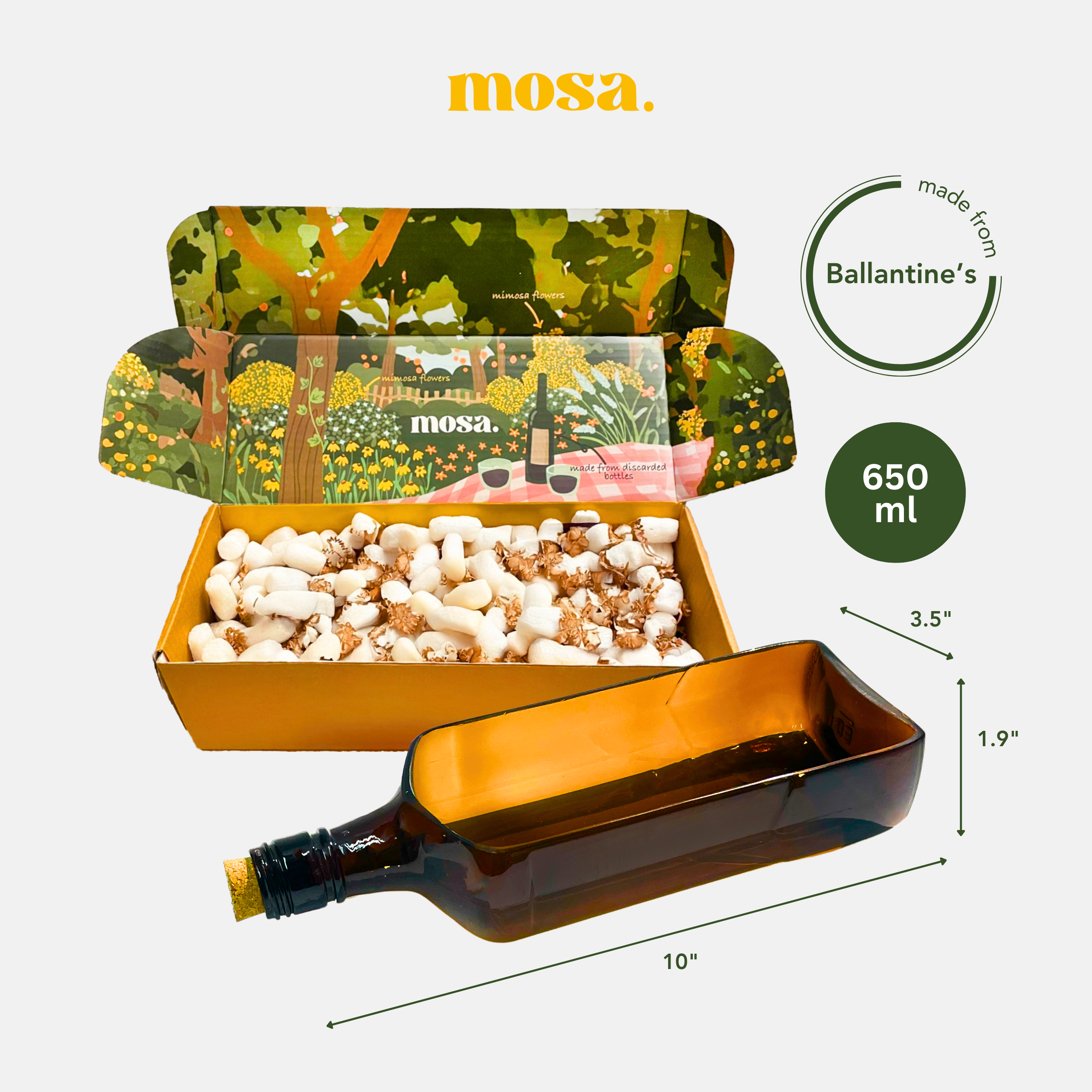 Eco-friendly gifts made with recyclable glassware, Ballantine Bottle Platter