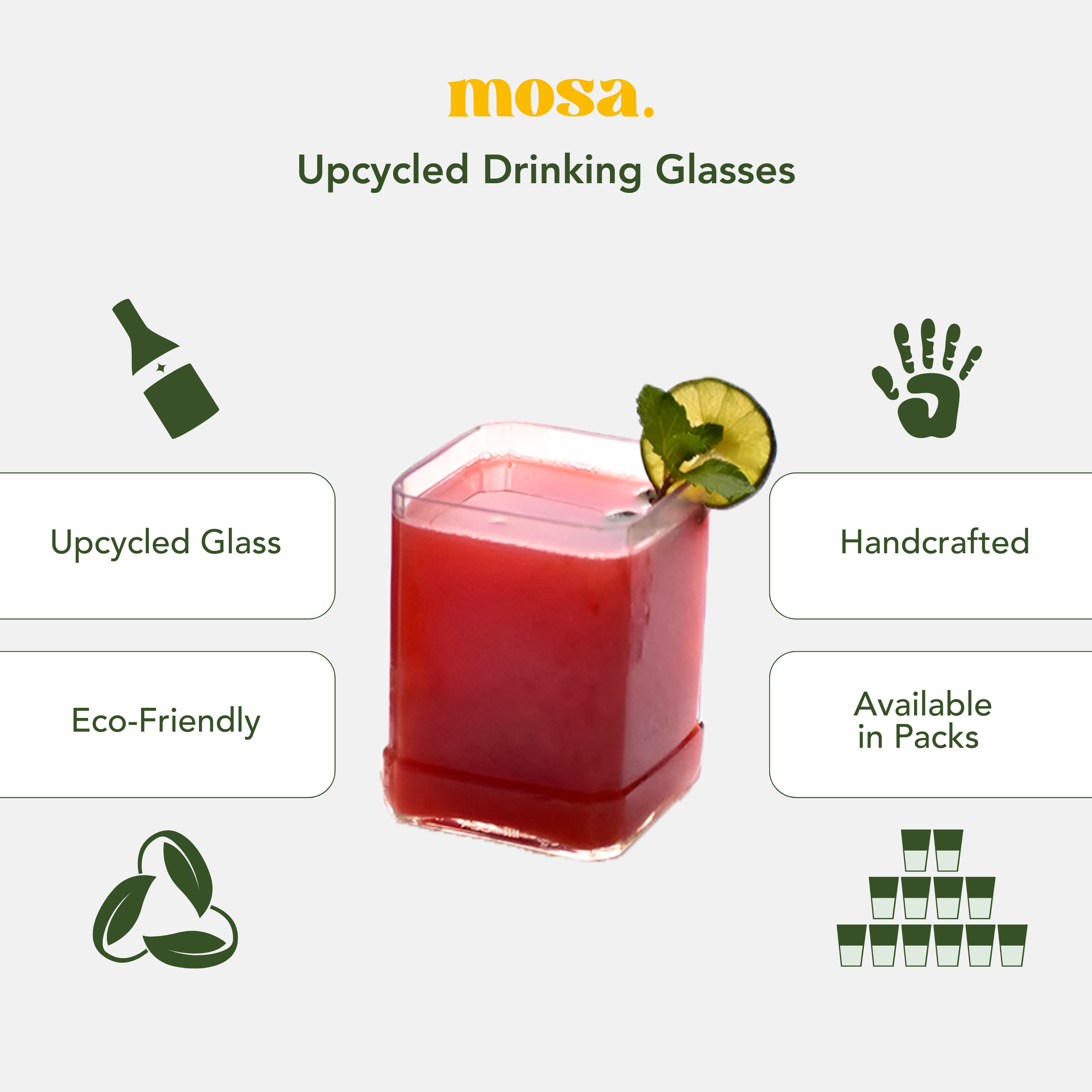 Eco-friendly gifts made with recyclable glassware, Jack Daniel Glasses