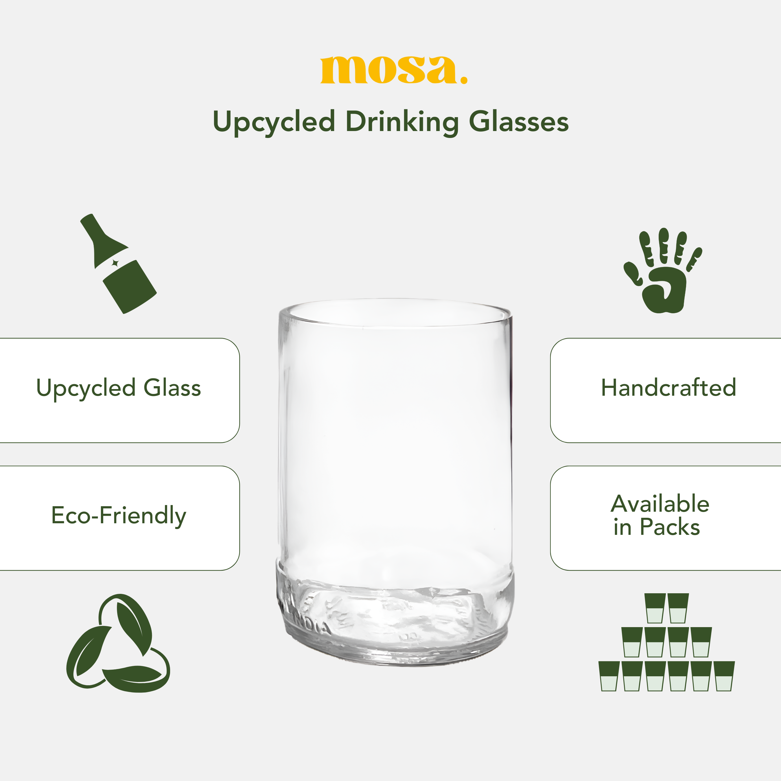 Eco-friendly gifts made with recyclable glassware, Beer Glasses