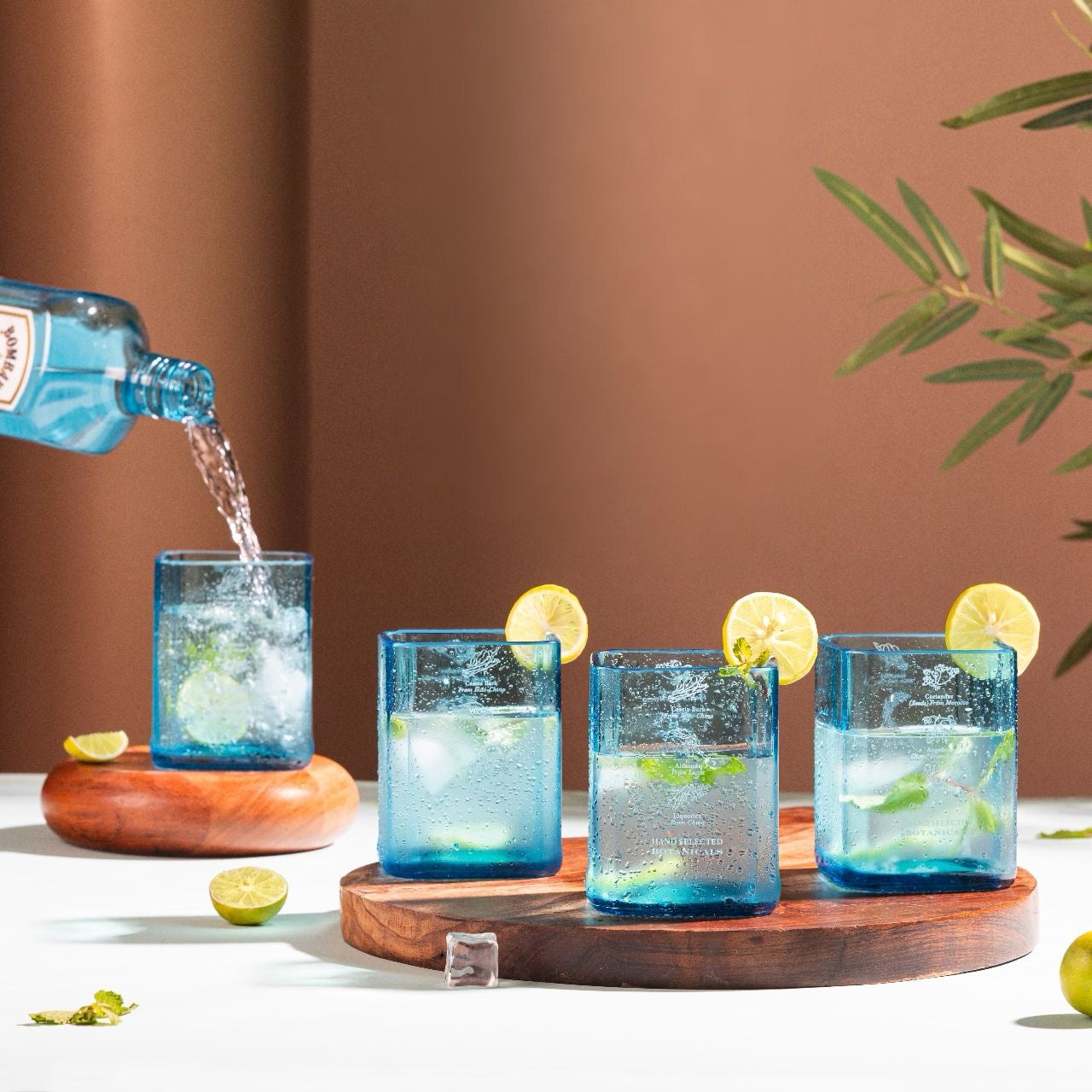 Bombay Sapphire Gin Drinking Glasses