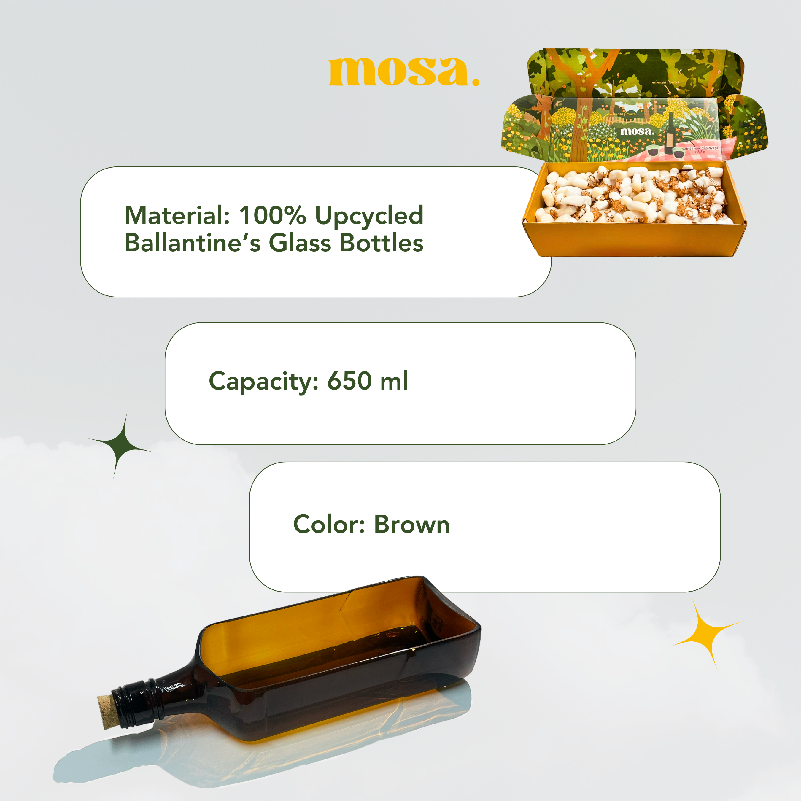 Eco-friendly gifts made with recyclable glassware, Ballantine Bottle Platter