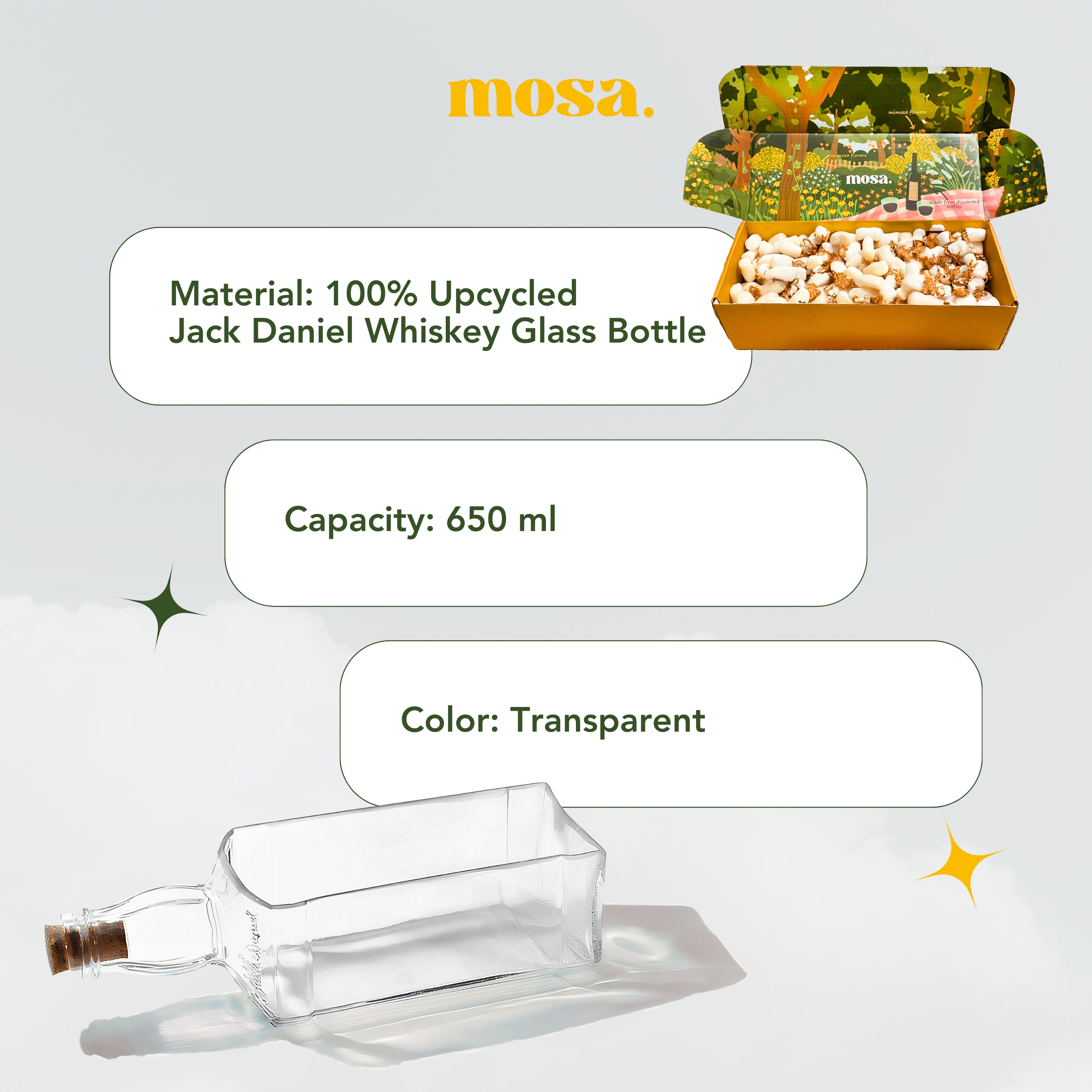 Eco-friendly gifts made with recyclable glassware, Jack Daniel's Bottle Platter