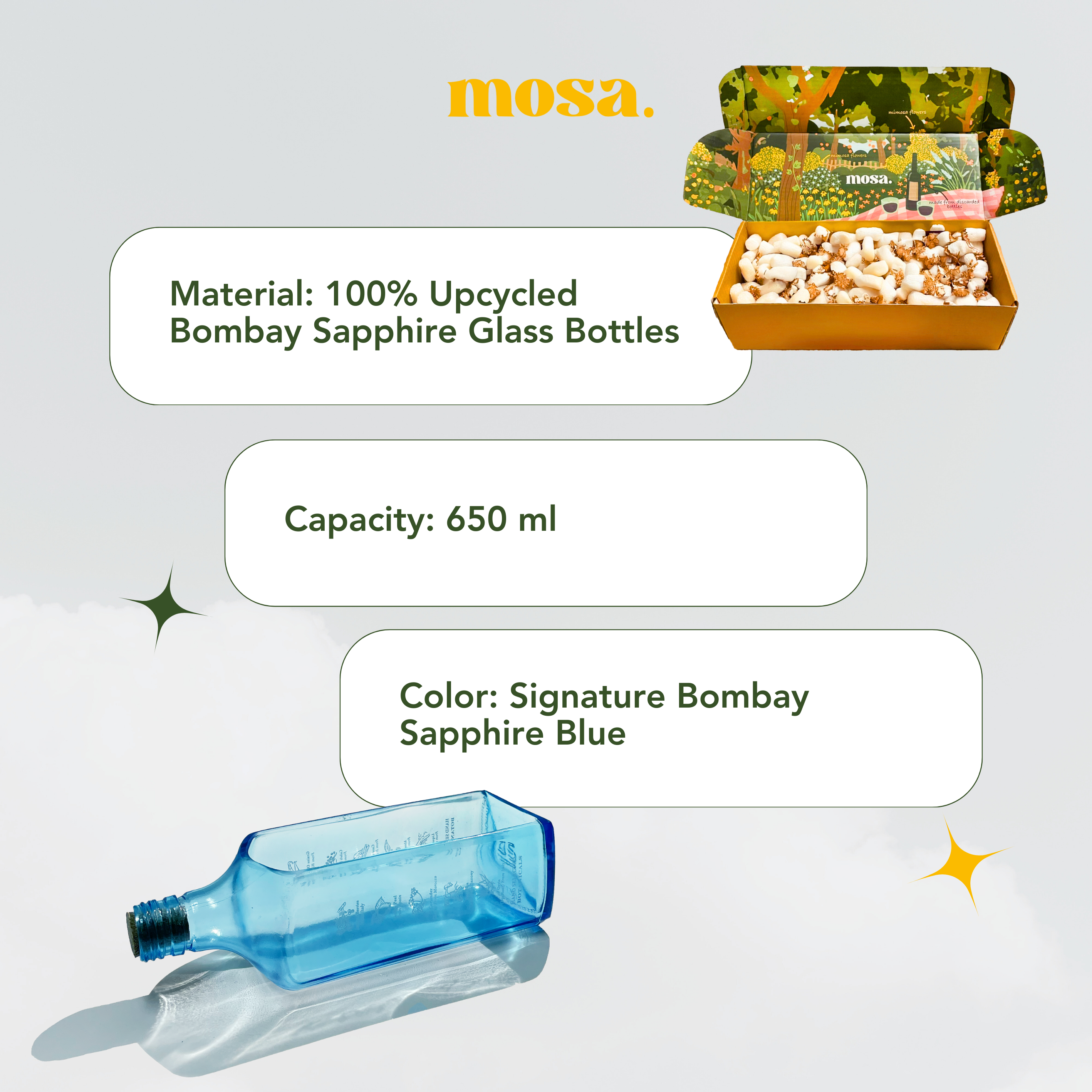Eco-friendly gifts made with recyclable glassware, Bombay Sapphire Platter