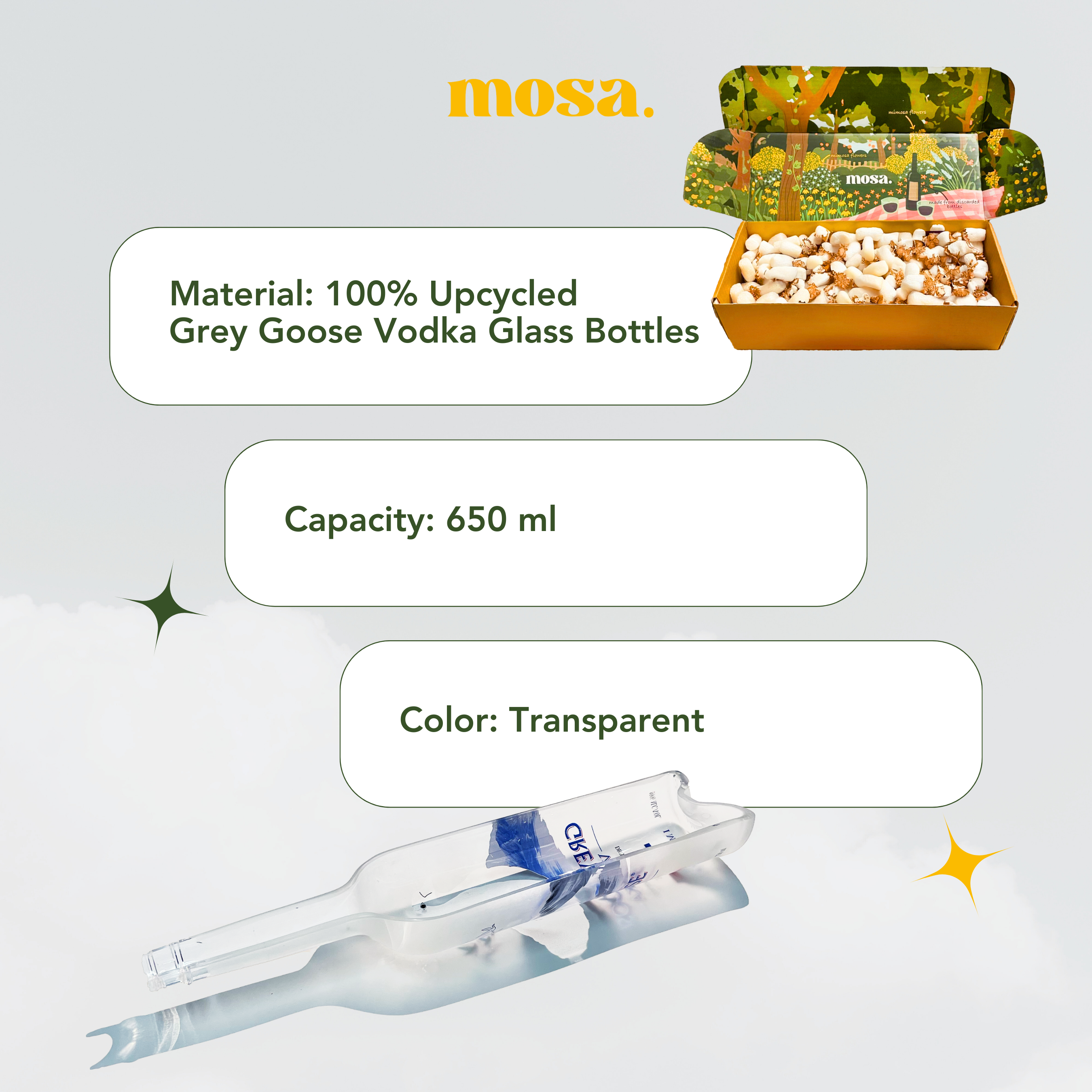 Eco-friendly gifts made with recyclable glassware, Grey Goose Bottle Platter