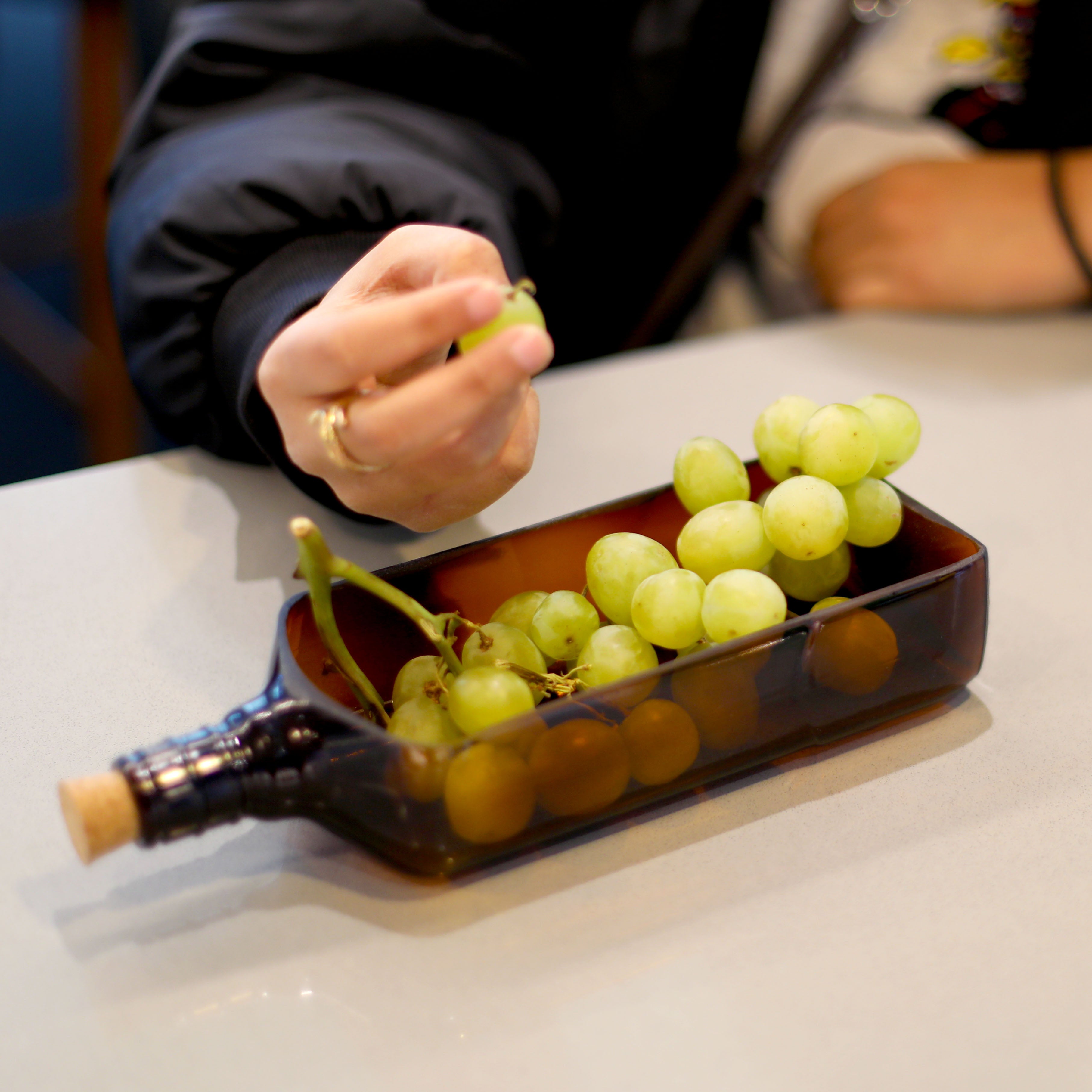 Eco-friendly gifts made with recyclable glassware, Ballantine Bottle Platter