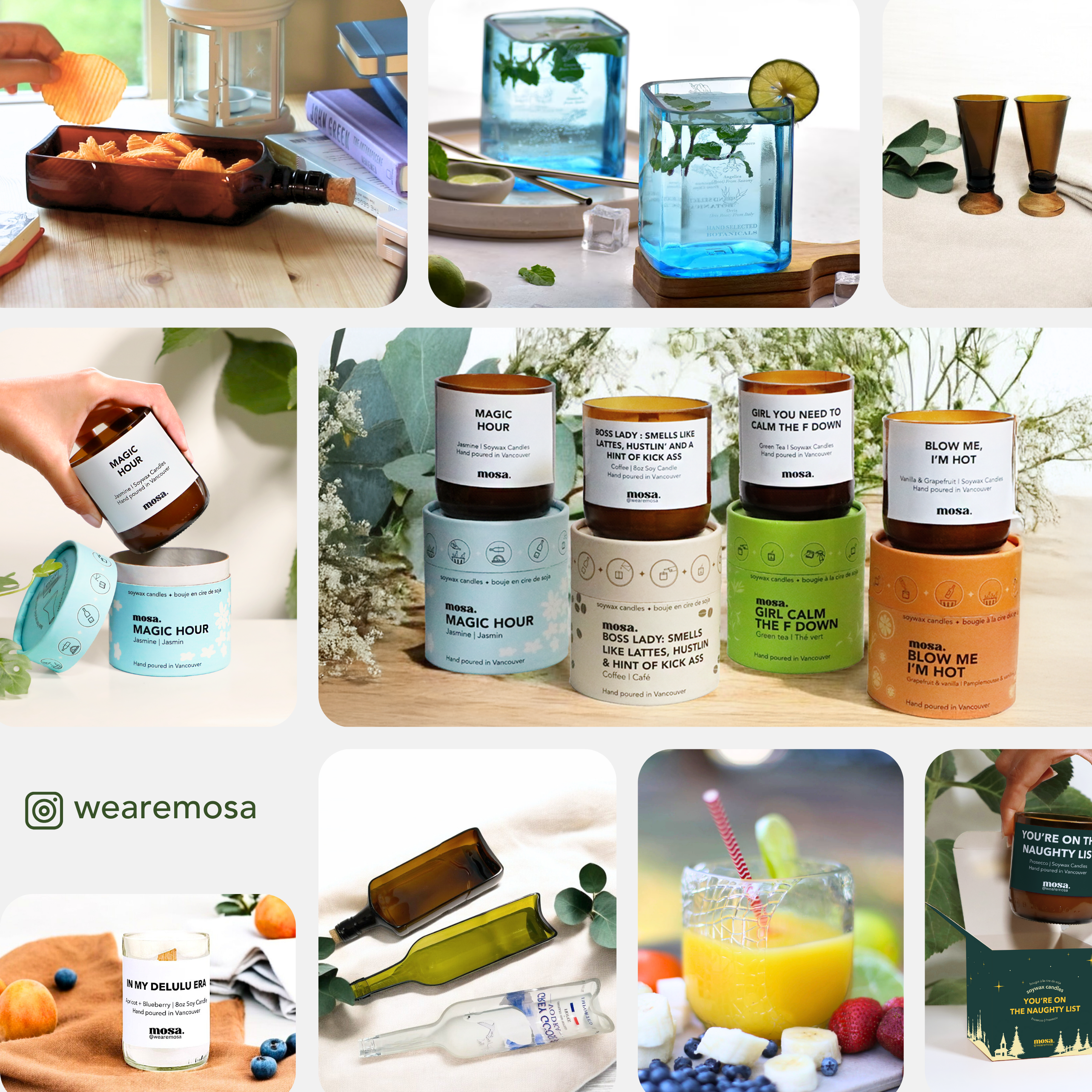 Eco-friendly gifts made with recyclable glassware