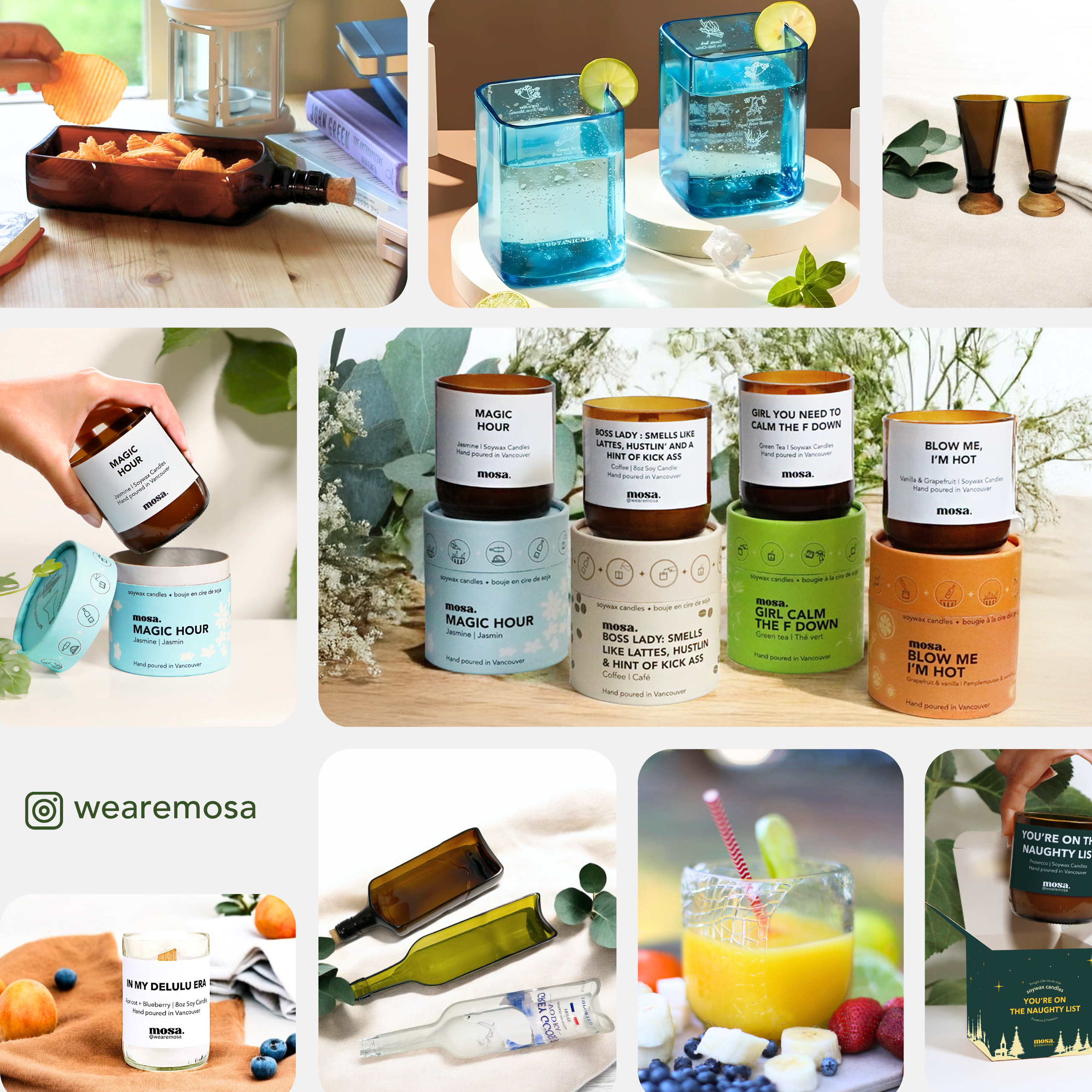 Eco-friendly gifts made with recyclable glassware