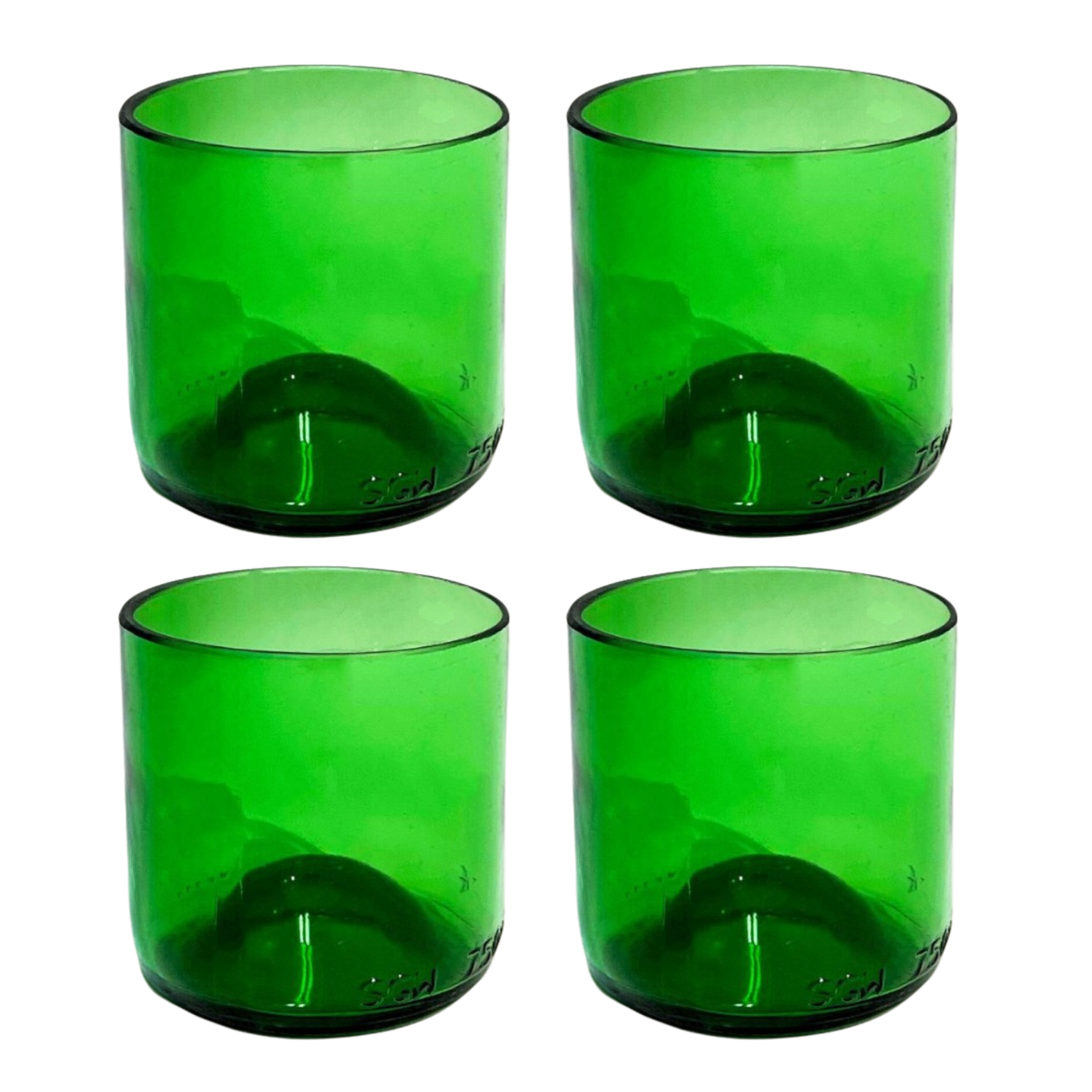 Eco-friendly gifts made with recyclable glassware, Wine Green glasses 9 oz