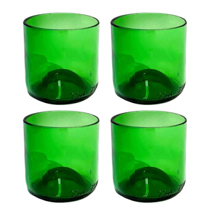 Eco-friendly gifts made with recyclable glassware, Wine Green glasses 9 oz