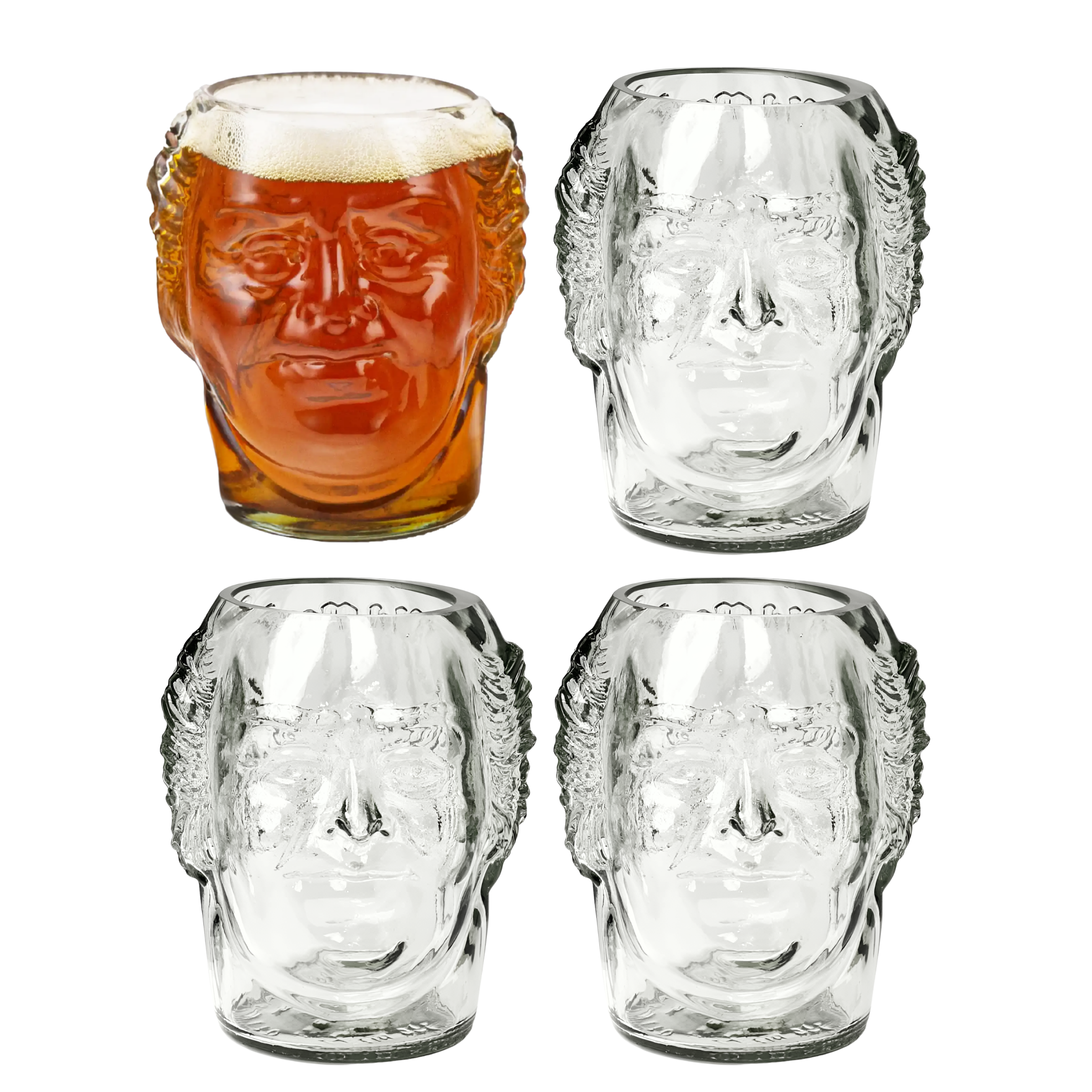 Eco-friendly gifts made with recyclable glassware, Old Monk Drinking Glass Skull
