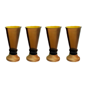 Eco-friendly gifts made with recyclable glassware, Amber Shot Glasses (Set of Four)