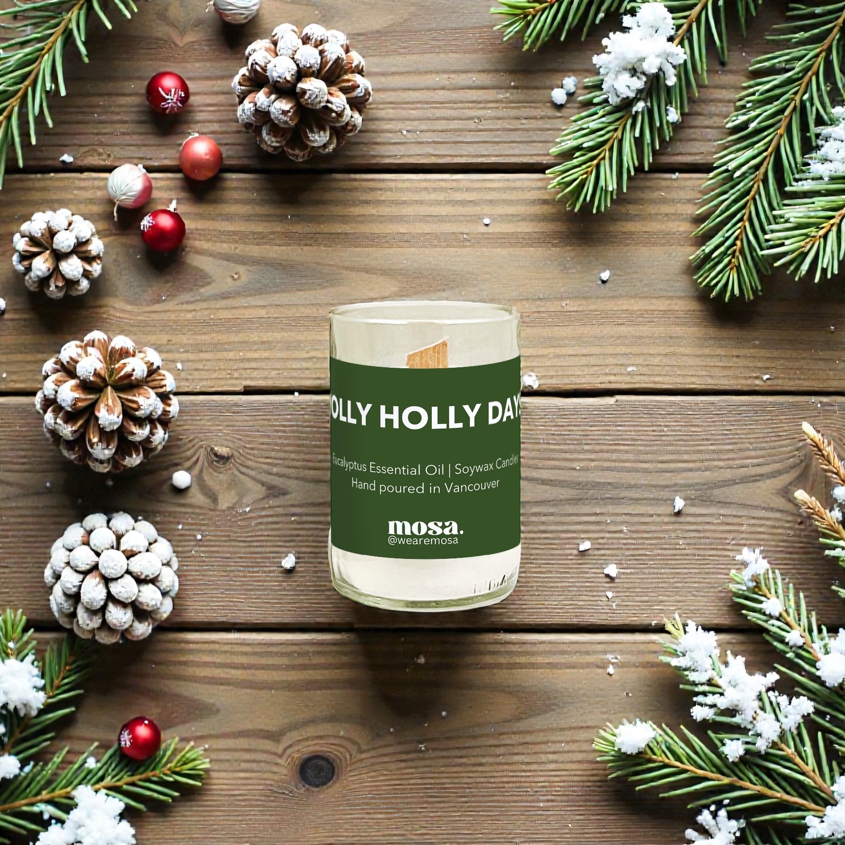 Jolly Holly Days Holiday Candle