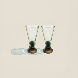 Eco-friendly gifts made with recyclable glassware, Clear Shot Glasses (Set of Two)