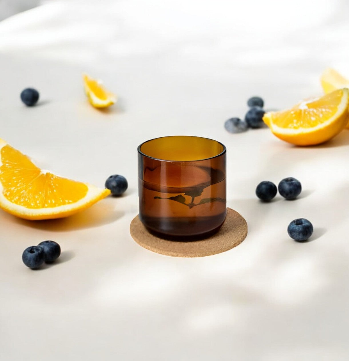 Eco-friendly gifts made with recyclable glassware, Wine Amber glasses 9 oz