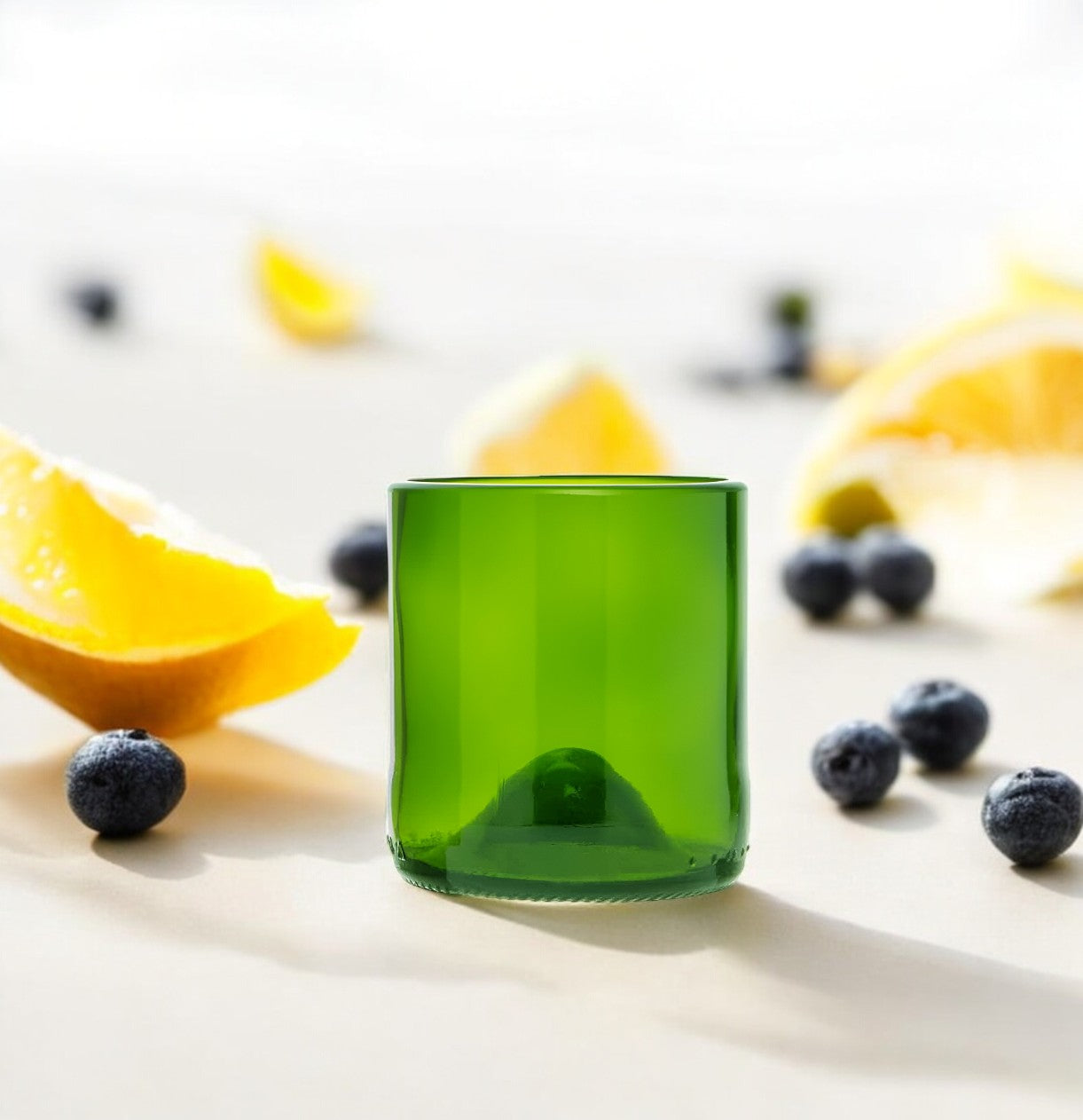 Eco-friendly gifts made with recyclable glassware, Wine Green glasses 9 oz