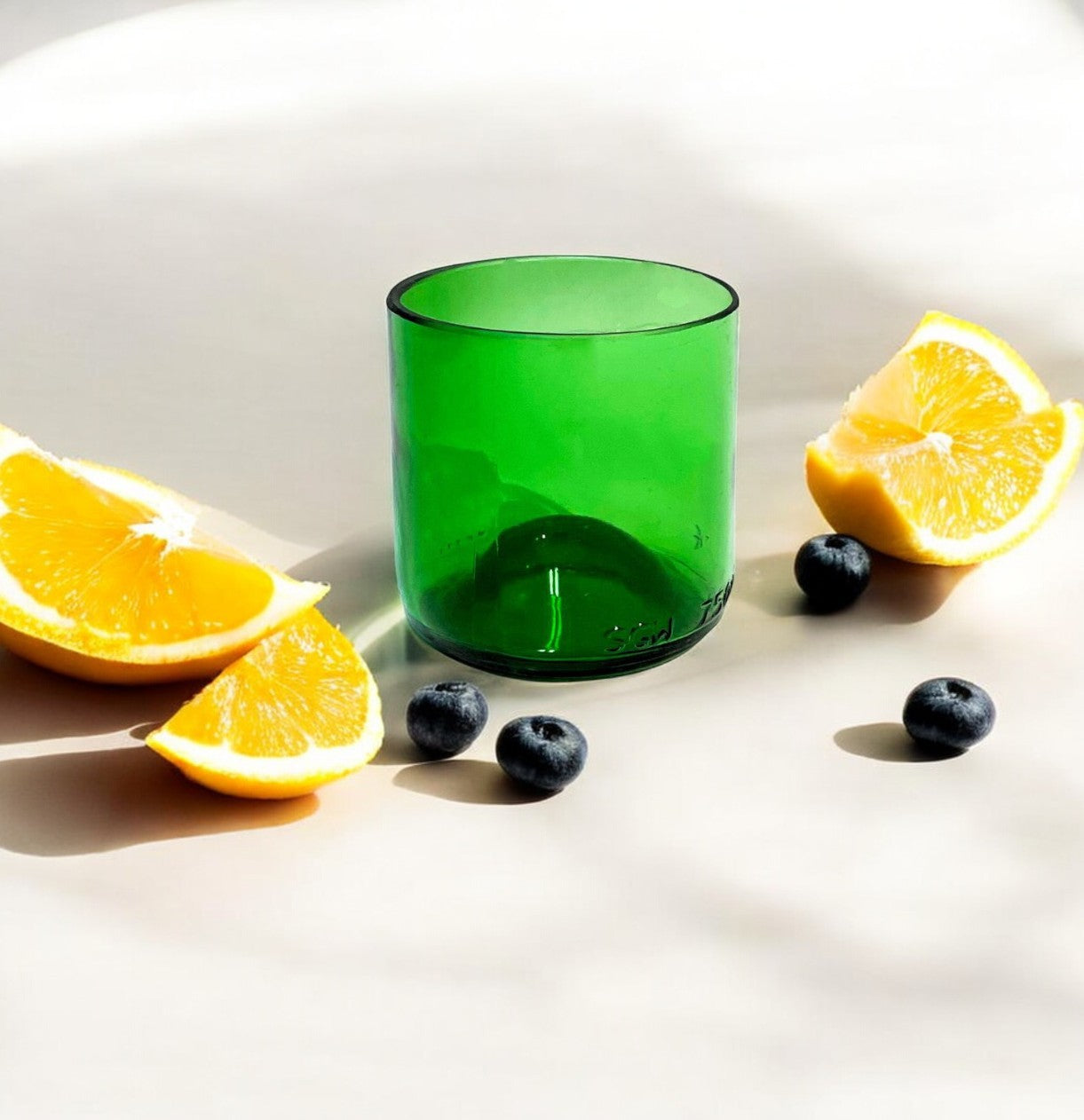 Eco-friendly gifts made with recyclable glassware, Wine Green glasses 9 oz