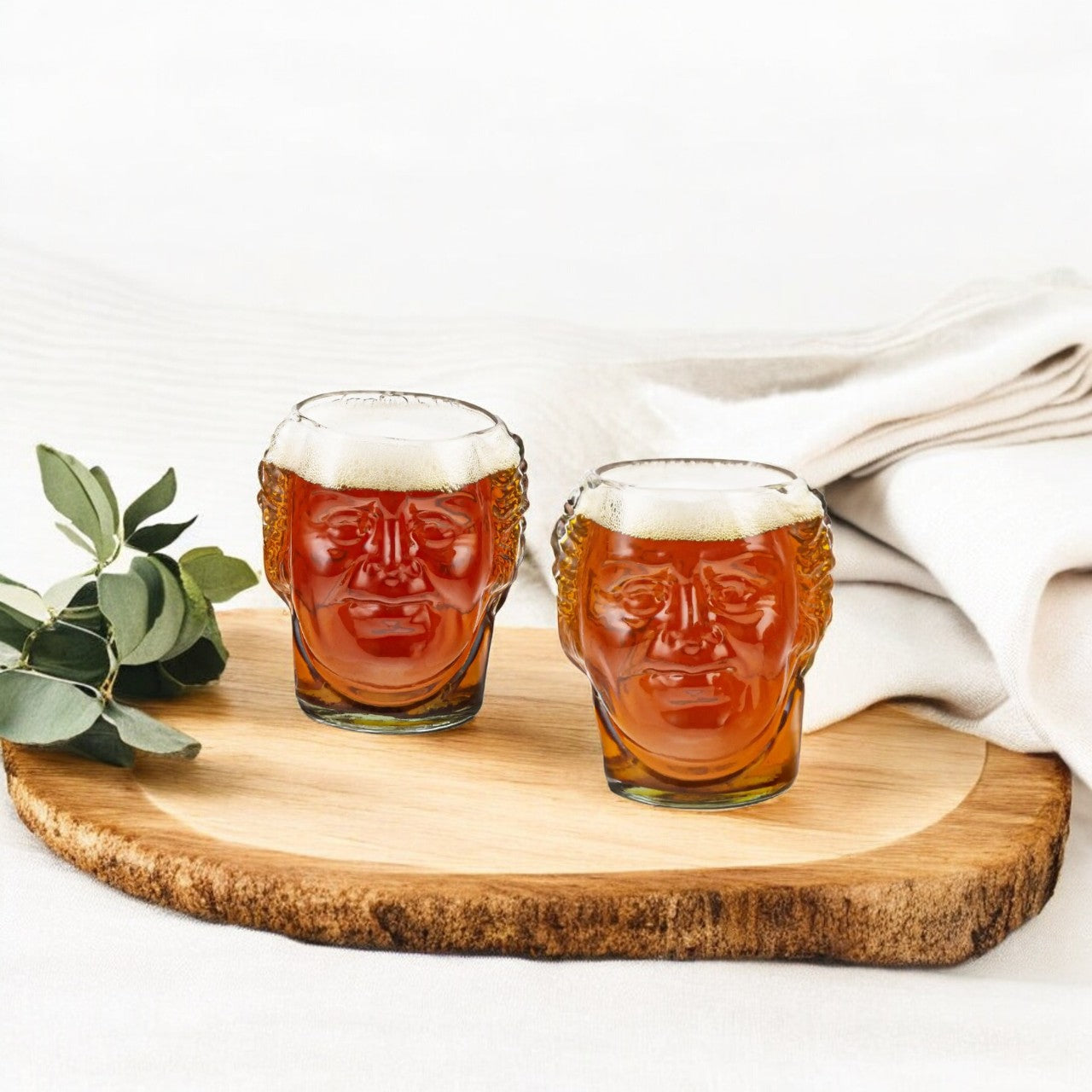 Eco-friendly gifts made with recyclable glassware, Old Monk Drinking Glass Skull