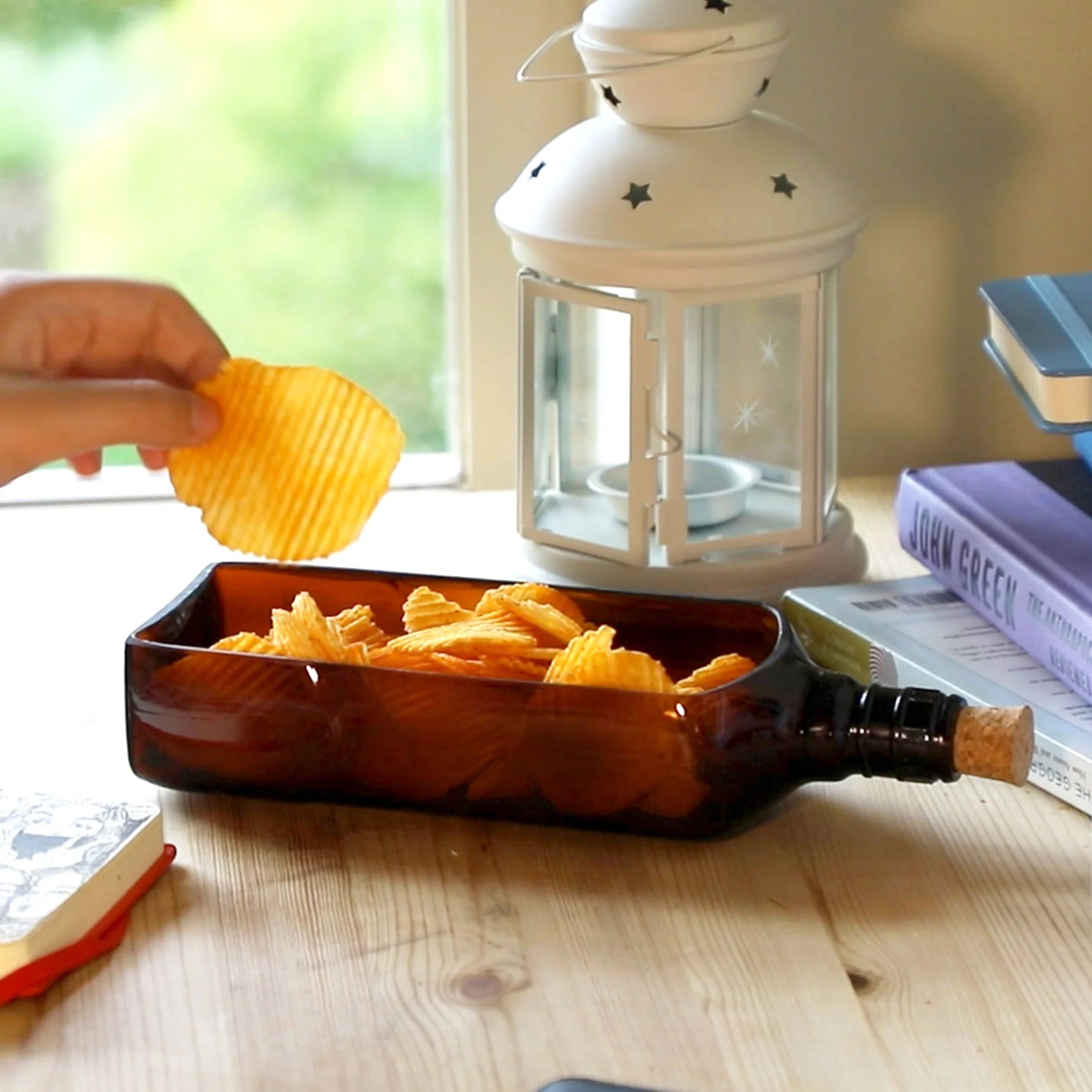 Upcycled Premium Glass & Platter Gift Set