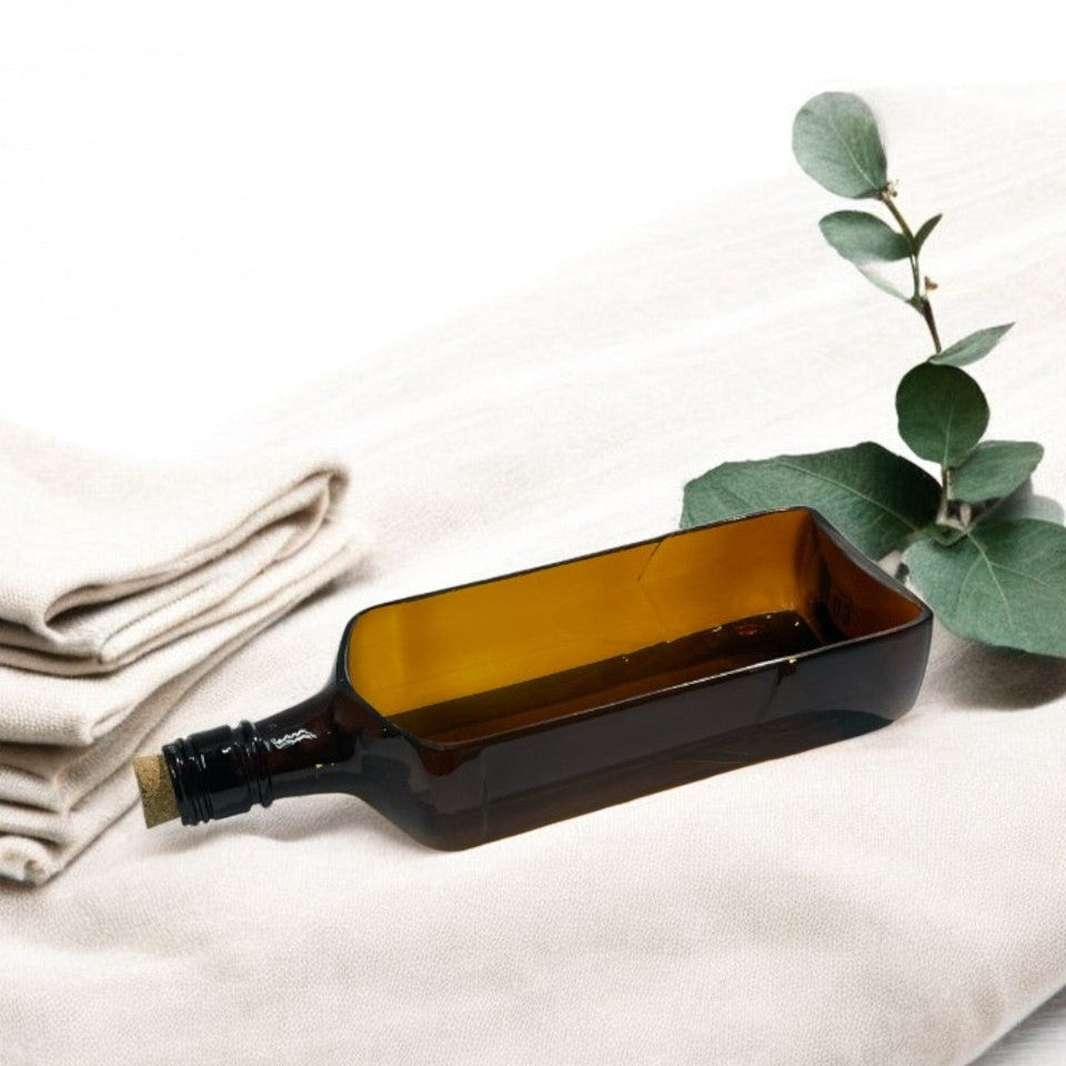 Eco-friendly gifts made with recyclable glassware, Ballantine Bottle Platter