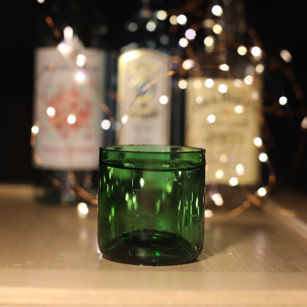 Eco-friendly gifts made with recyclable glassware, Wine Green glasses 9 oz