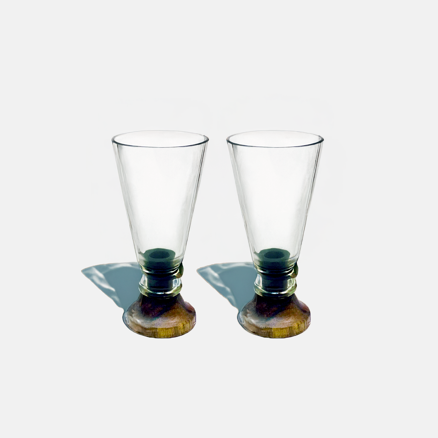 Eco-friendly gifts made with recyclable glassware, Clear Shot Glasses (Set of Two)
