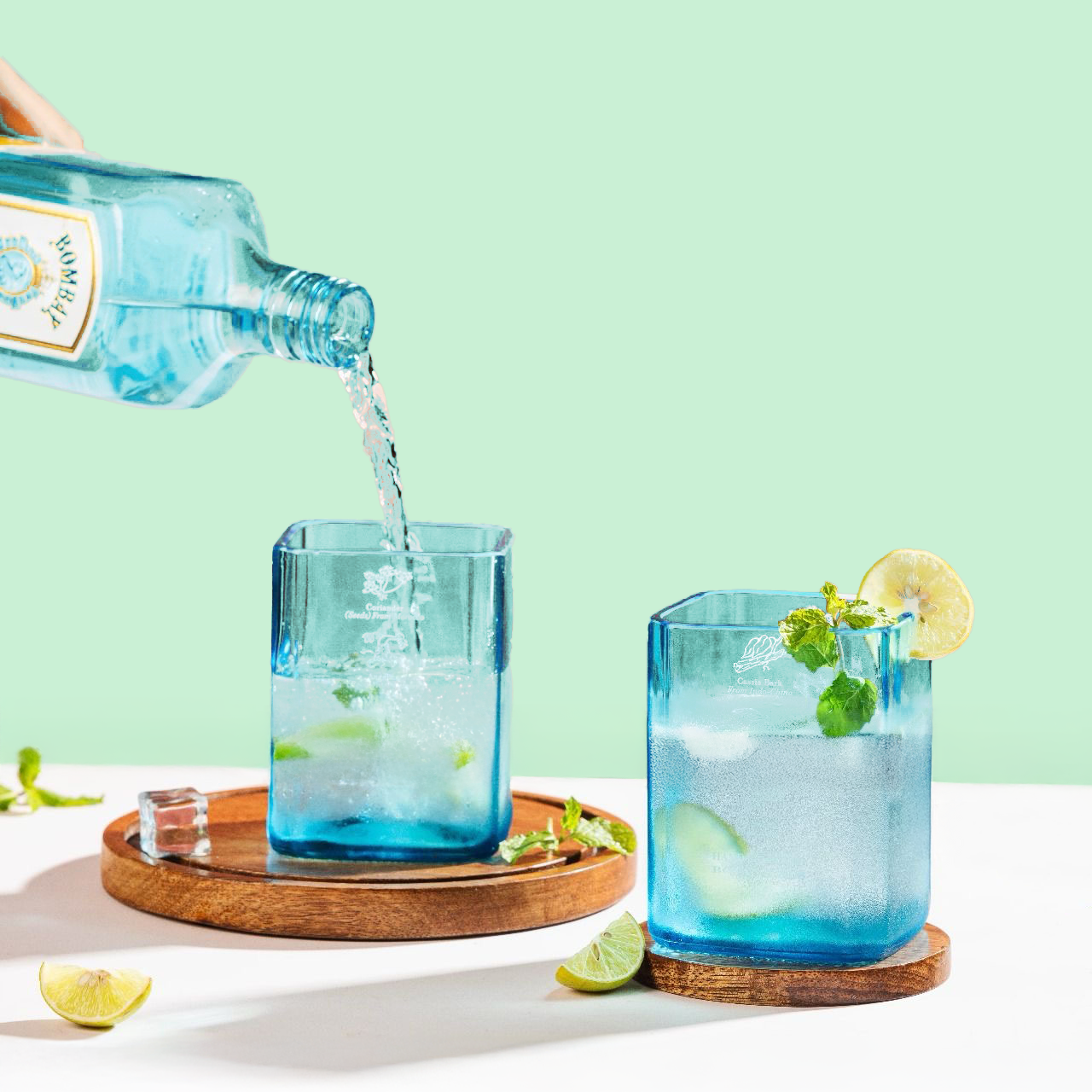 Eco-friendly gifts made with recyclable glassware, Bombay Sapphire Glasses