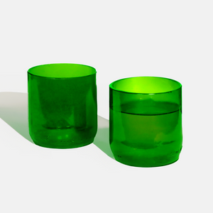 Eco-friendly gifts made with recyclable glassware, Wine Green glasses 9 oz