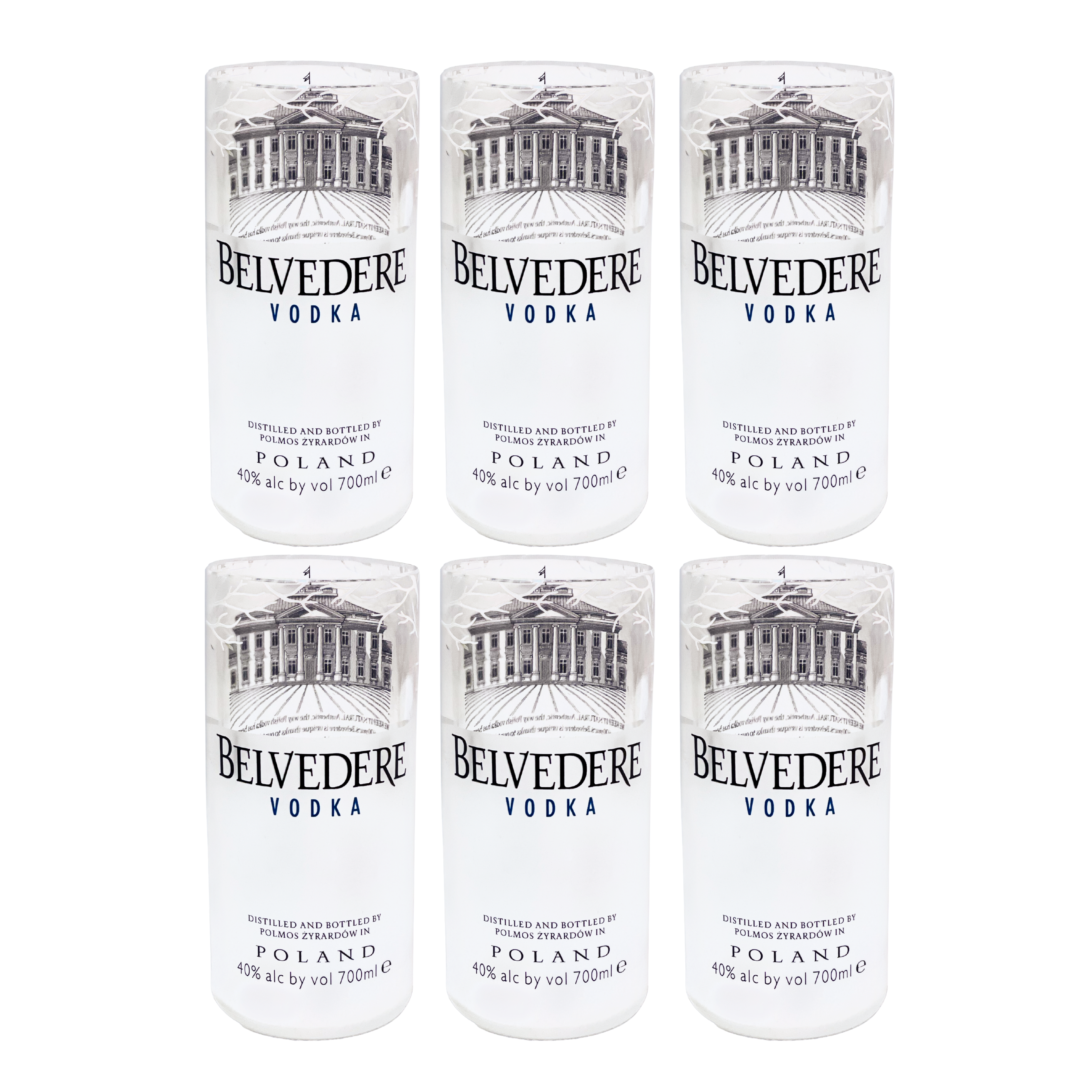 Eco-friendly gifts made with recyclable glassware, Upcycled Belvedere Vodka Drinking Glasses