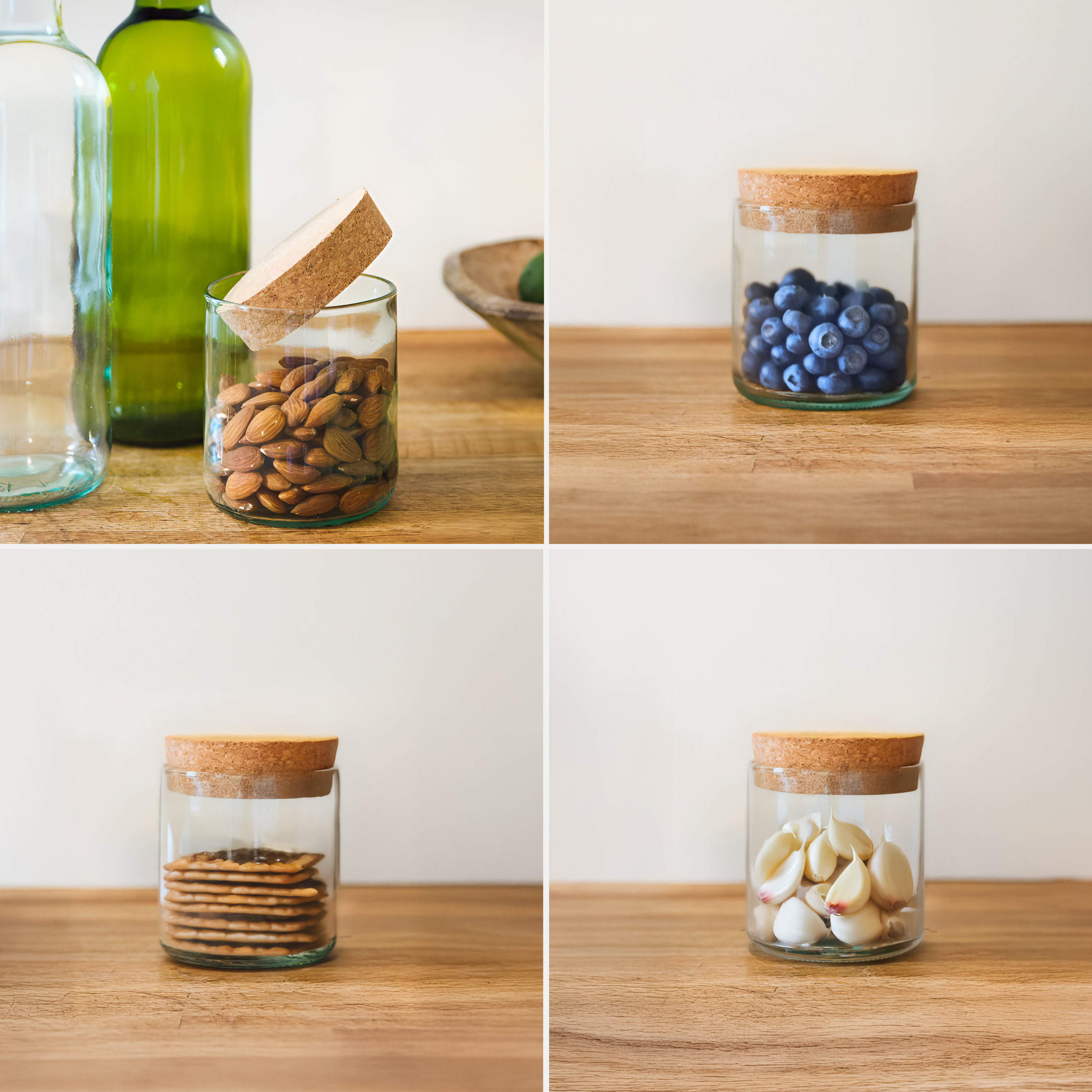 Eco-friendly gifts made with recyclable glassware, Upcycled Top Cut Wine Bottle Jar