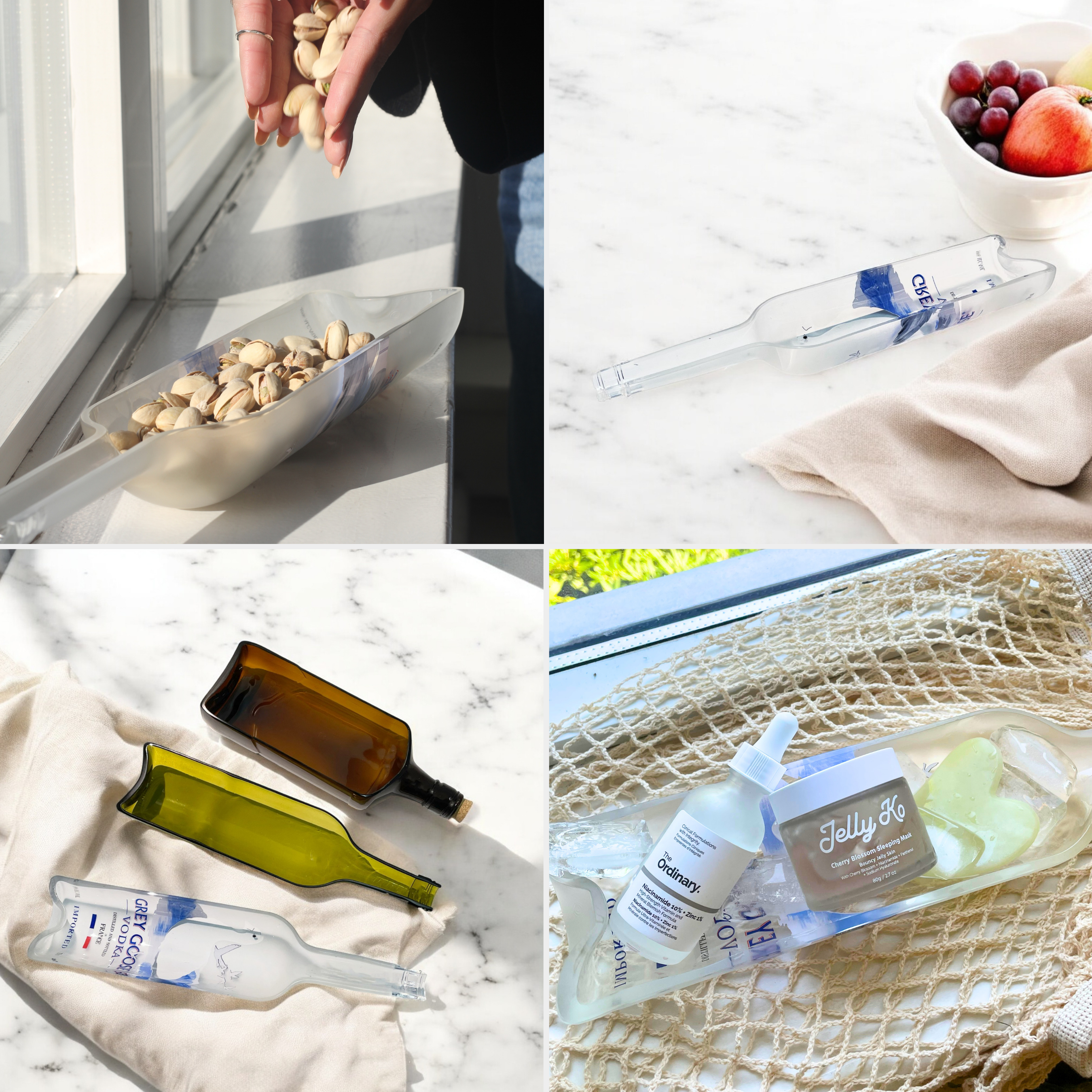 Eco-friendly gifts made with recyclable glassware, Grey Goose Bottle Platter