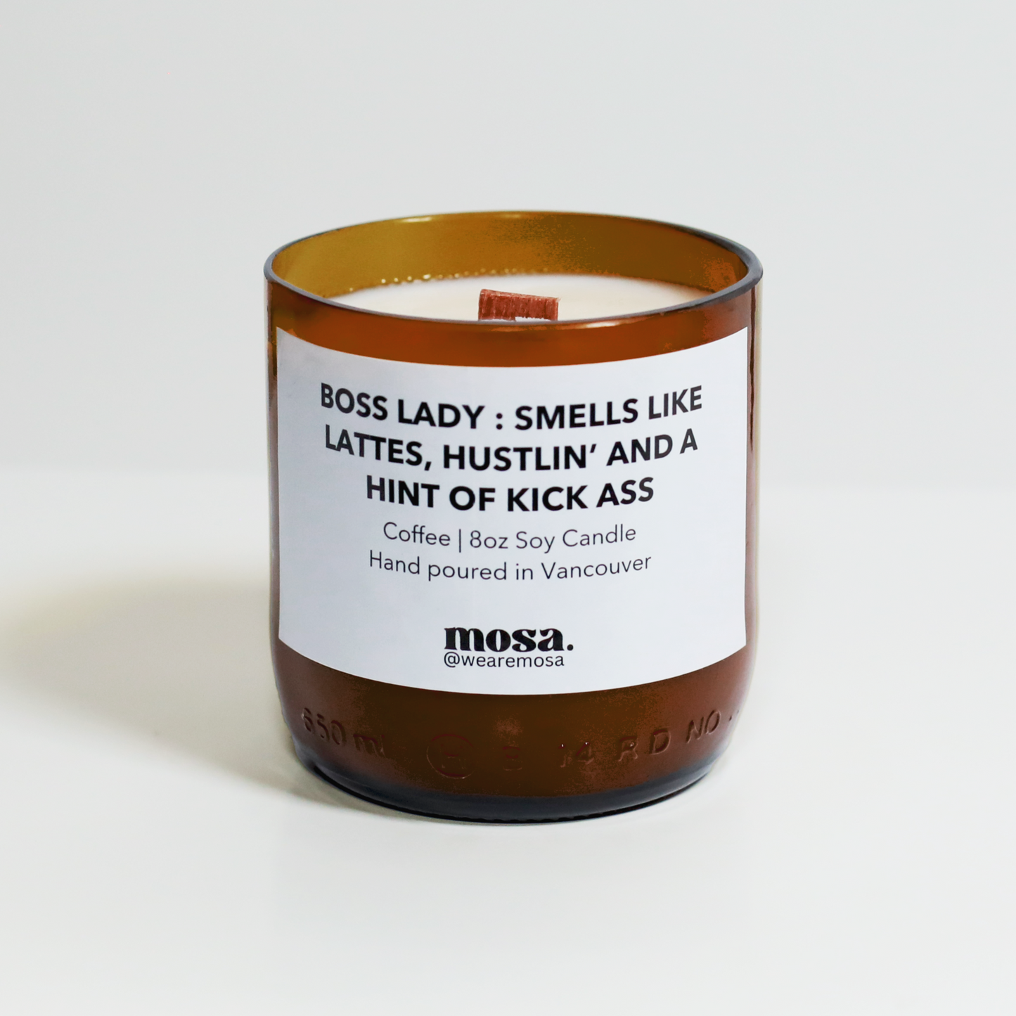 Mosa - Boss Lady: Smells like lattes, hustlin’ and a hint of kick ass (Coffee Eco-friendly Scented Soy Candle)