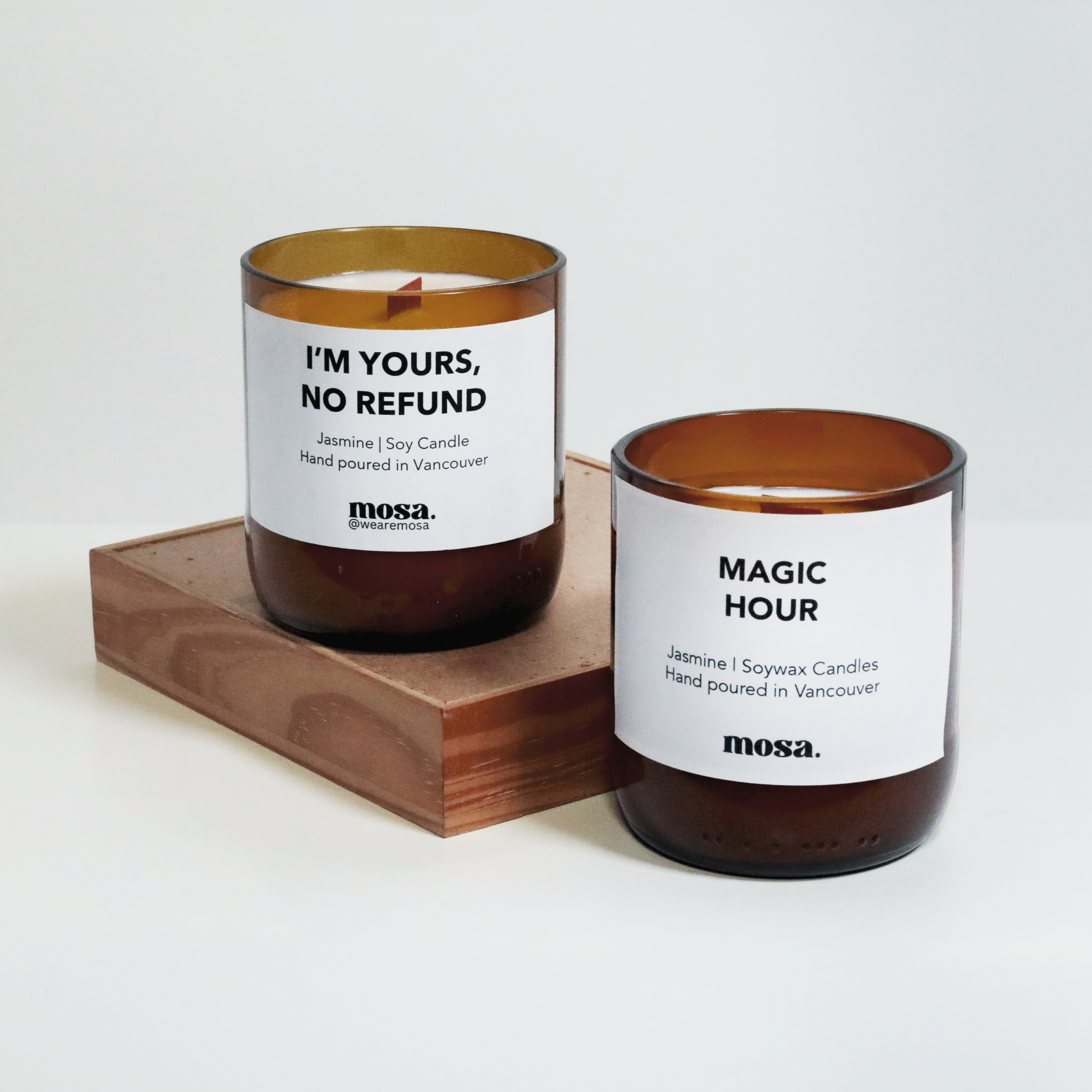 Mosa - Magic Hour (Jasmine Essential Oil Eco-friendly Scented Soy Candle) and I am yours, no refund (Jasmine Essential Eco-friendly Scented Soy Candle)