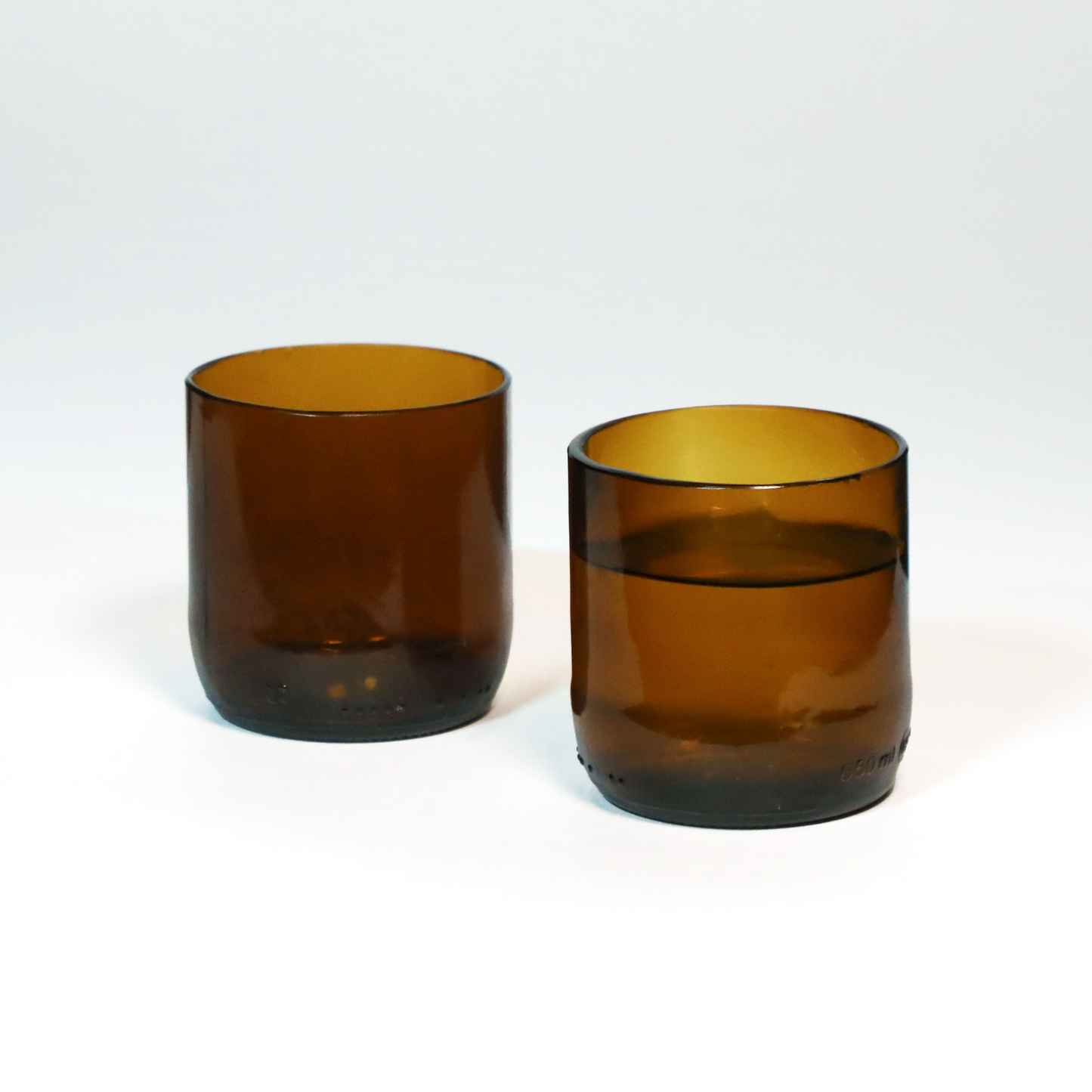 Eco-friendly gifts made with recyclable glassware, Wine Amber glasses 9 oz