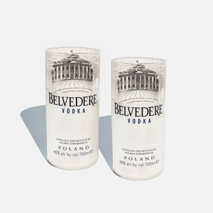 Eco-friendly gifts made with recyclable glassware, Upcycled Belvedere Vodka Drinking Glasses