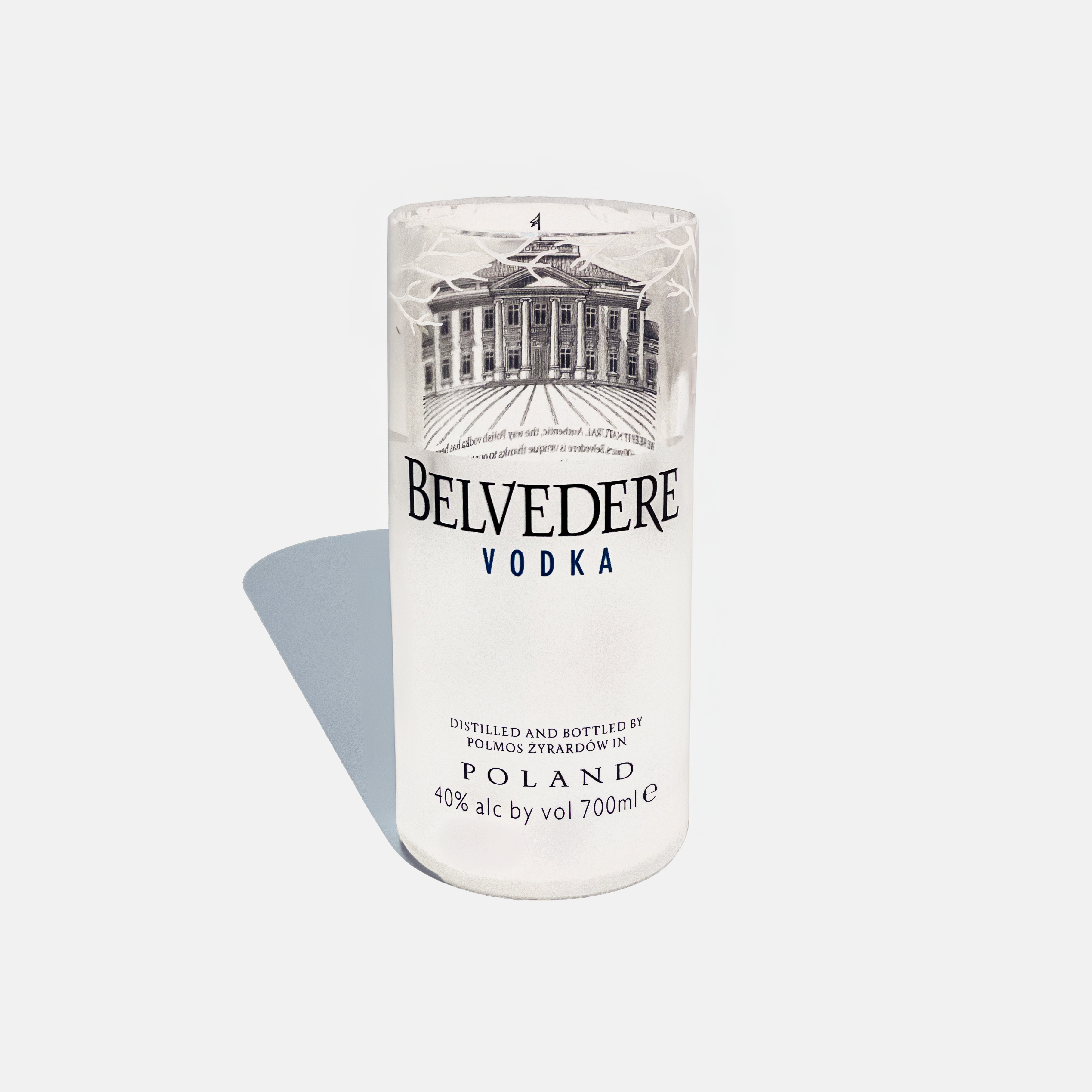 Eco-friendly gifts made with recyclable glassware, Upcycled Belvedere Vodka Drinking Glasses