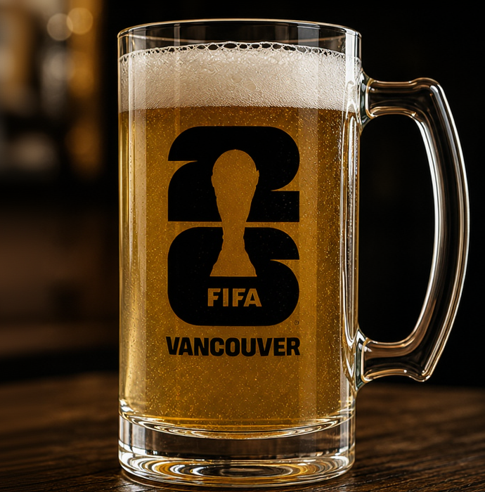 Official FIFA World Cup 2026 FIFA World Cup '26 Stein Beer Glass - 16 oz — Vancouver BC collectible by Mosa