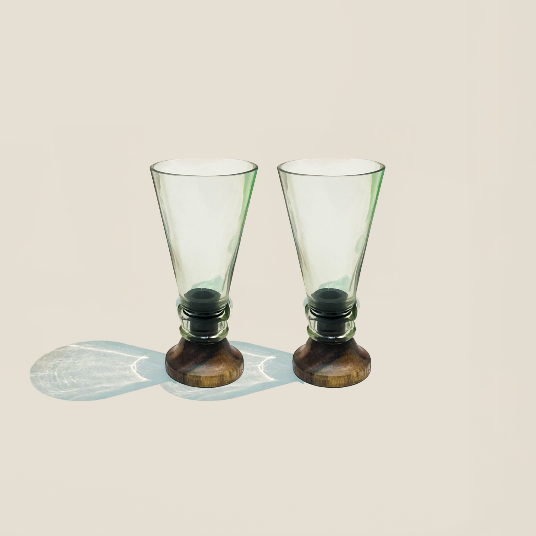 Eco-friendly gifts made with recyclable glassware, Clear Shot Glasses (Set of Two)