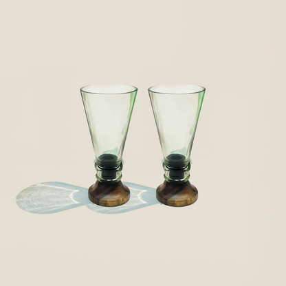 Eco-friendly gifts made with recyclable glassware, Clear Shot Glasses (Set of Two)