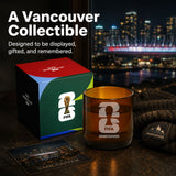 FIFA Vancouver collectible item with packaging and cityscape in the background