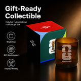 FIFA World Cup collectible cup with gift box on a dark background
