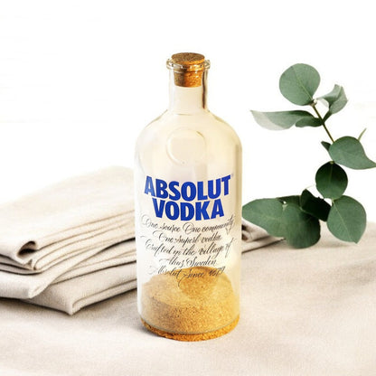 Eco-friendly gifts made with recyclable glassware, Bottom Cut Vodka Jar