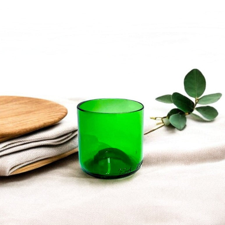 Eco-friendly gifts made with recyclable glassware, Wine Green glasses 9 oz