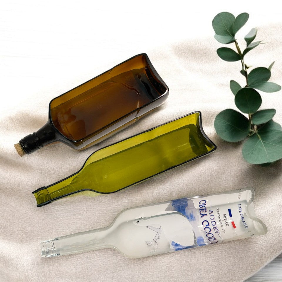 Eco-friendly gifts made with recyclable glassware, platters