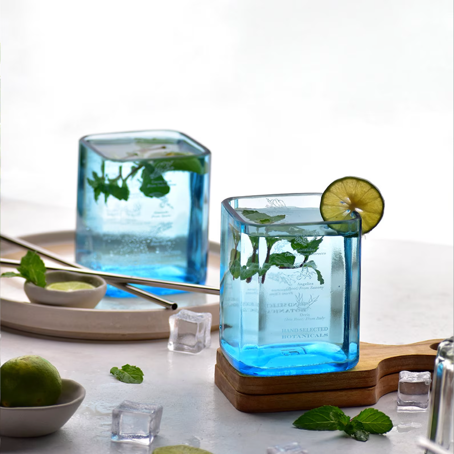 Eco-friendly gifts made with recyclable glassware, Bombay Sapphire Glasses